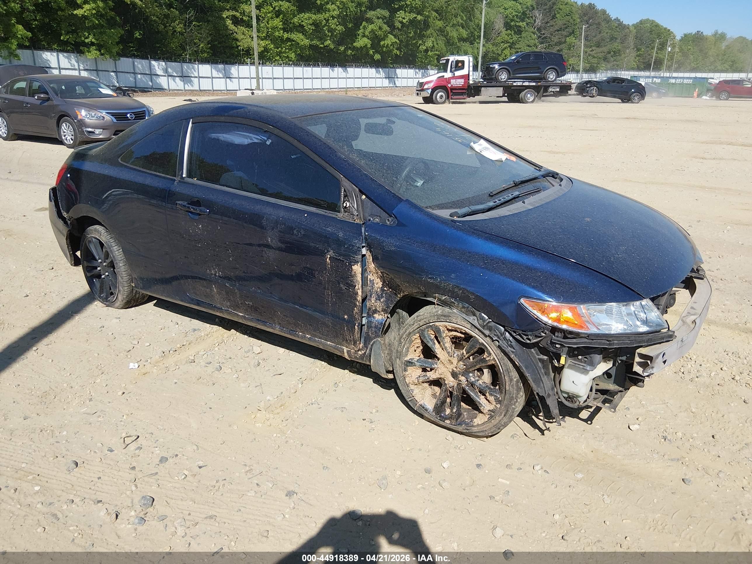 2007 Honda Civic Lx Blue vin: 2HGFG12697H585164