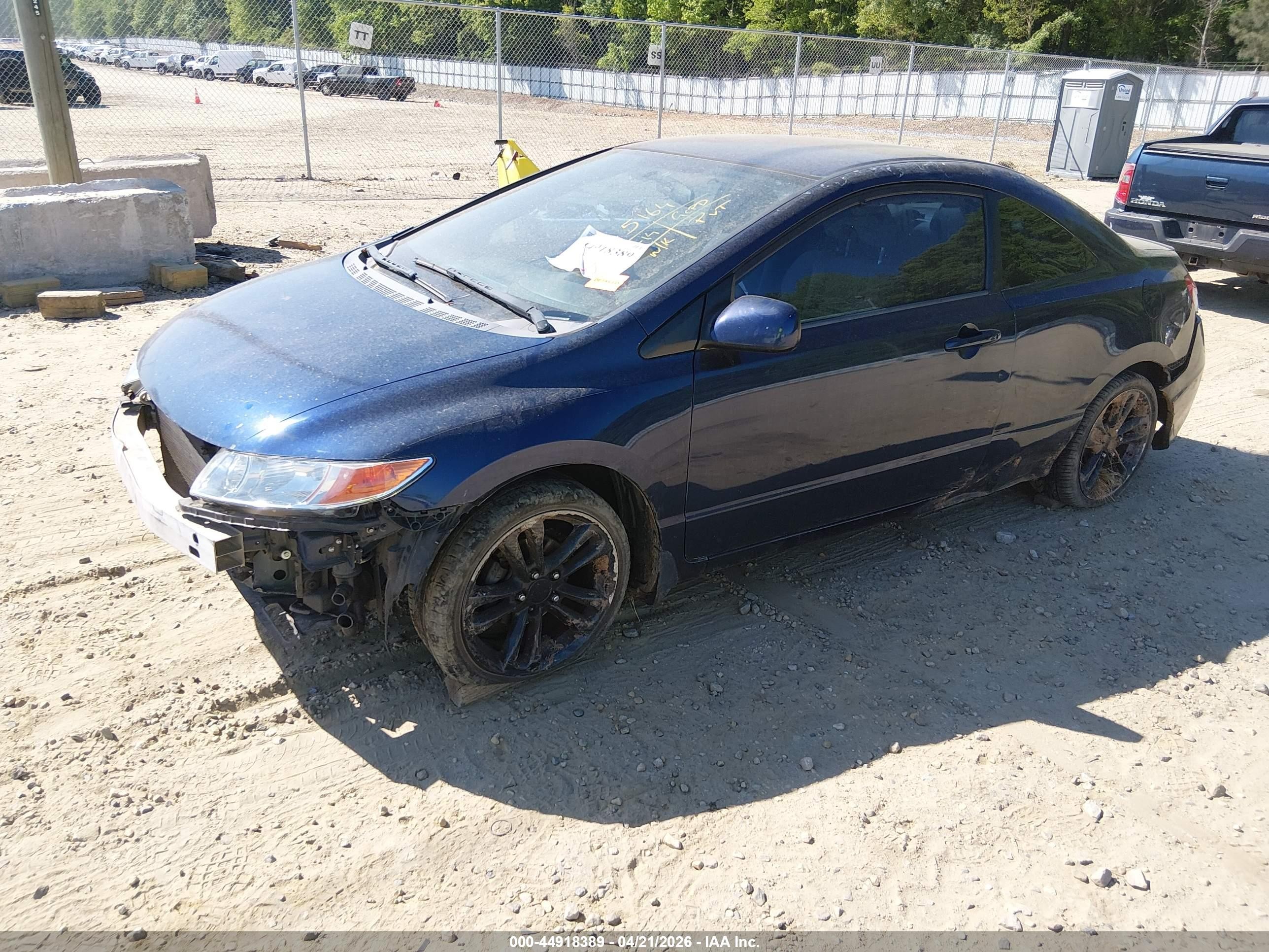 2007 Honda Civic Lx Blue vin: 2HGFG12697H585164