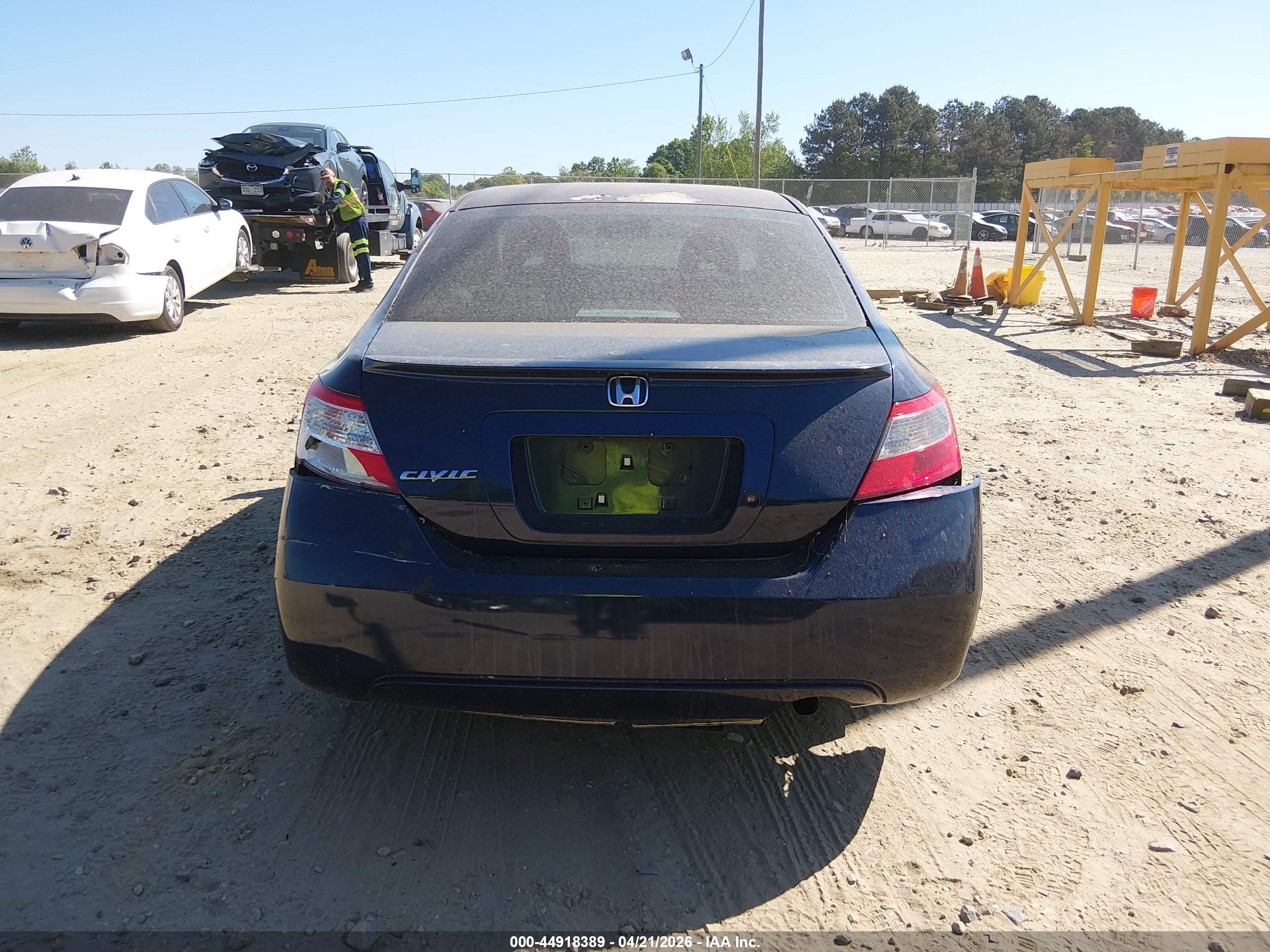 2007 Honda Civic Lx Blue vin: 2HGFG12697H585164