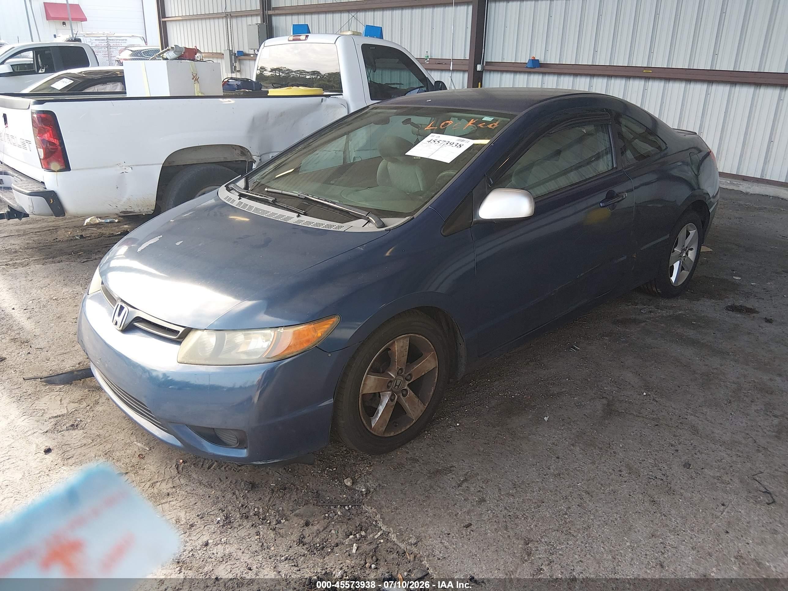 2008 Honda Civic Lx Blue vin: 2HGFG12698H513463