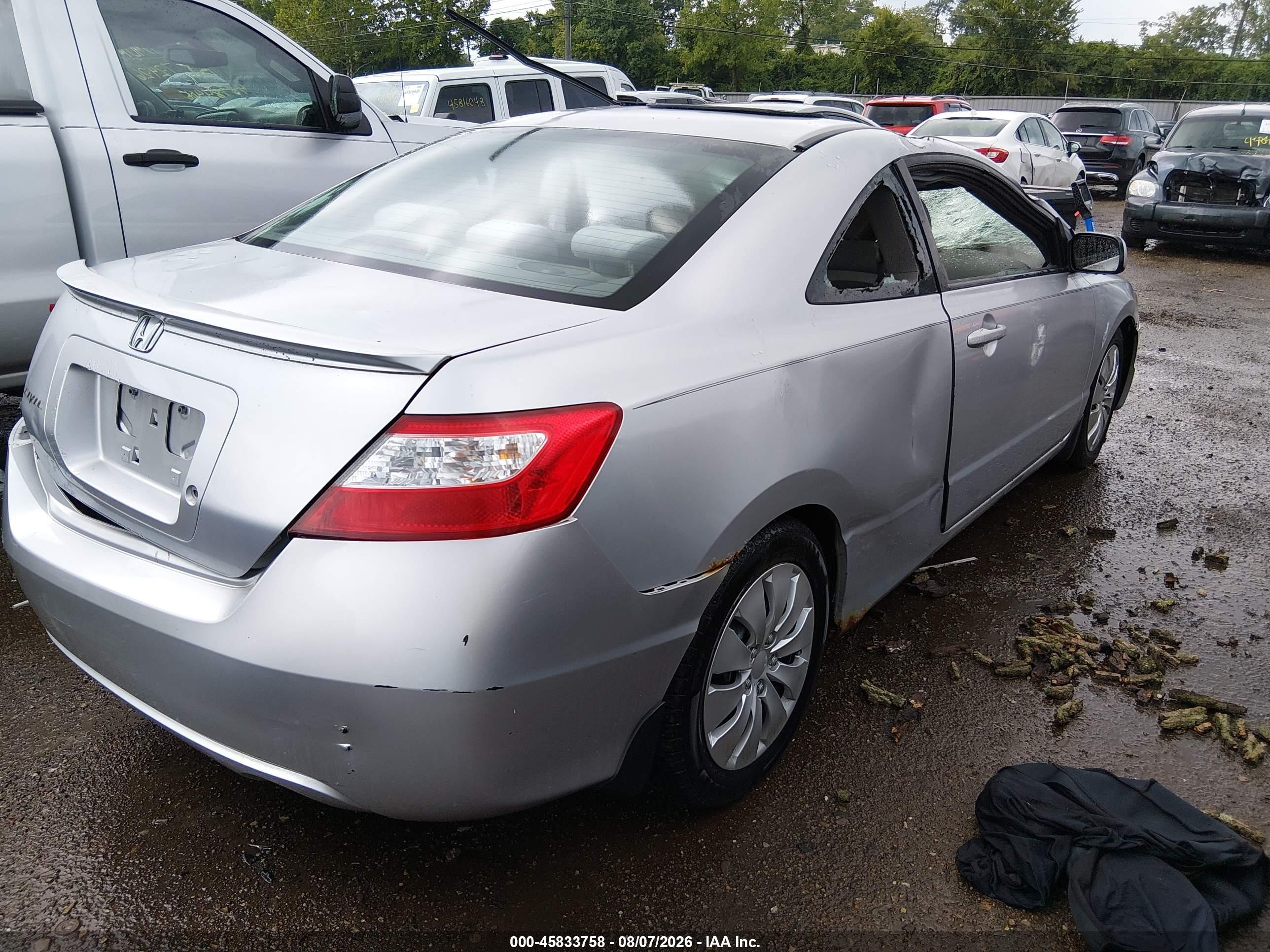 2008 Honda Civic Lx Серебряный vin: 2HGFG12698H528108