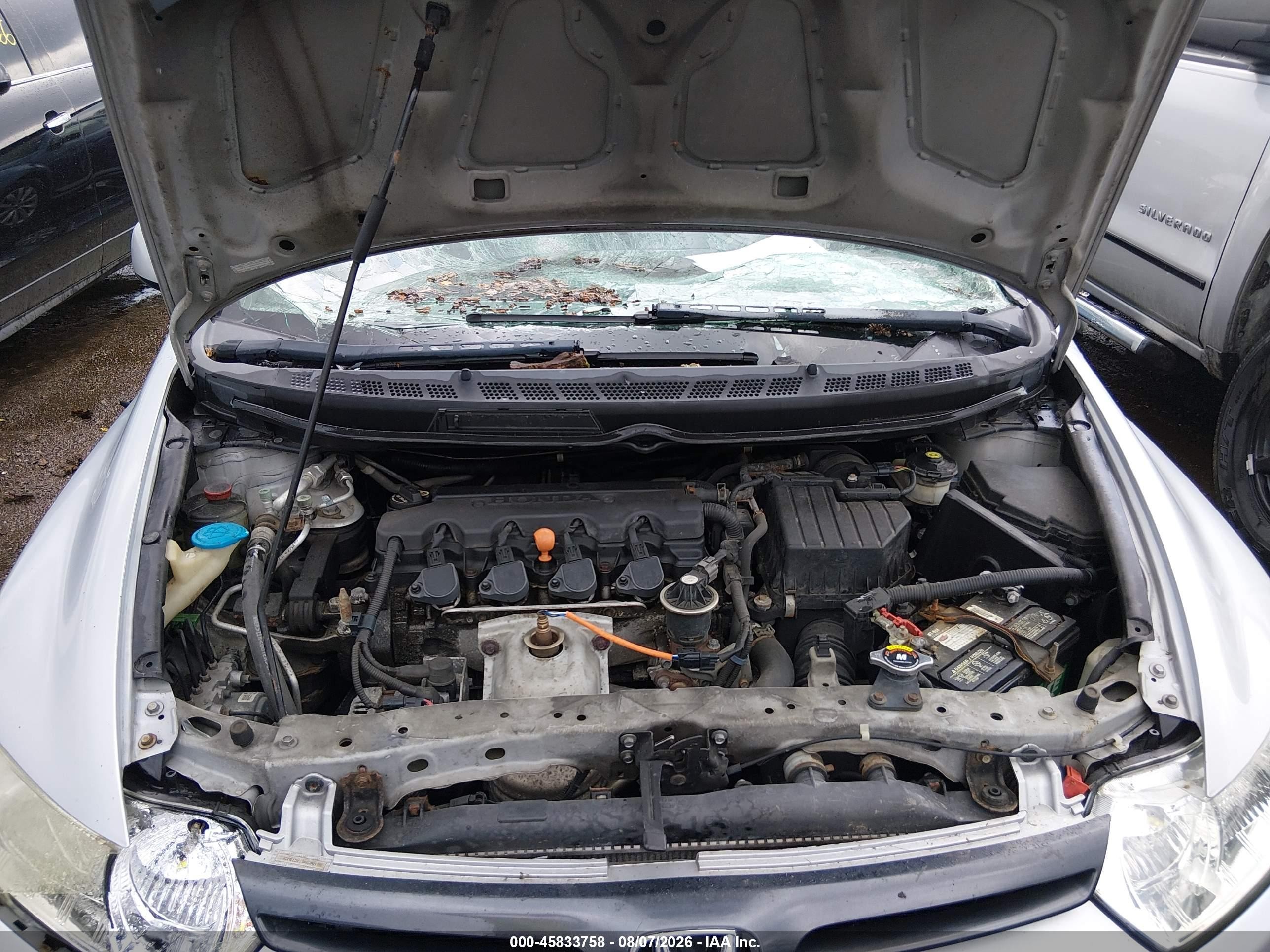 2008 Honda Civic Lx Серебряный vin: 2HGFG12698H528108