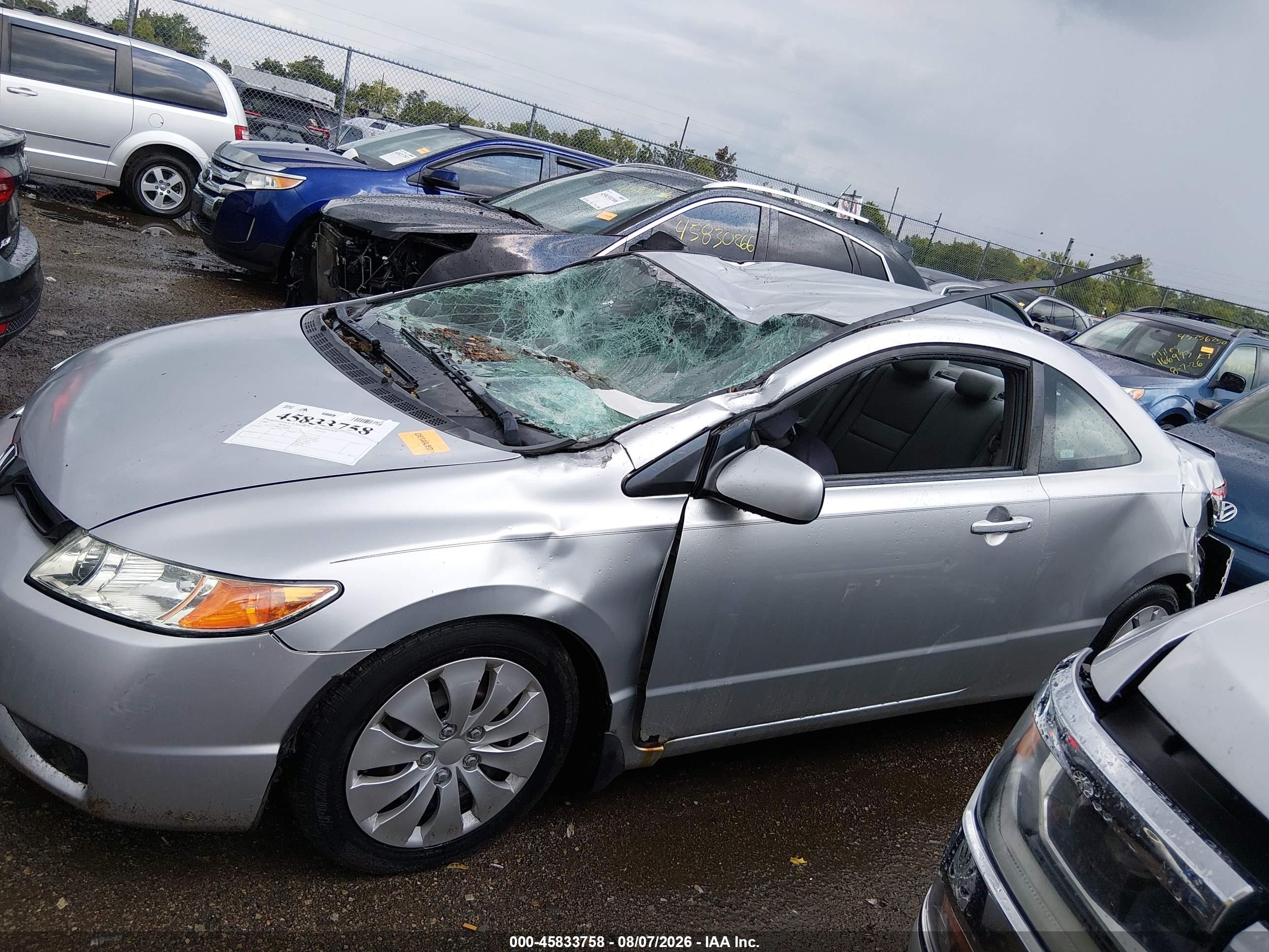2008 Honda Civic Lx Серебряный vin: 2HGFG12698H528108