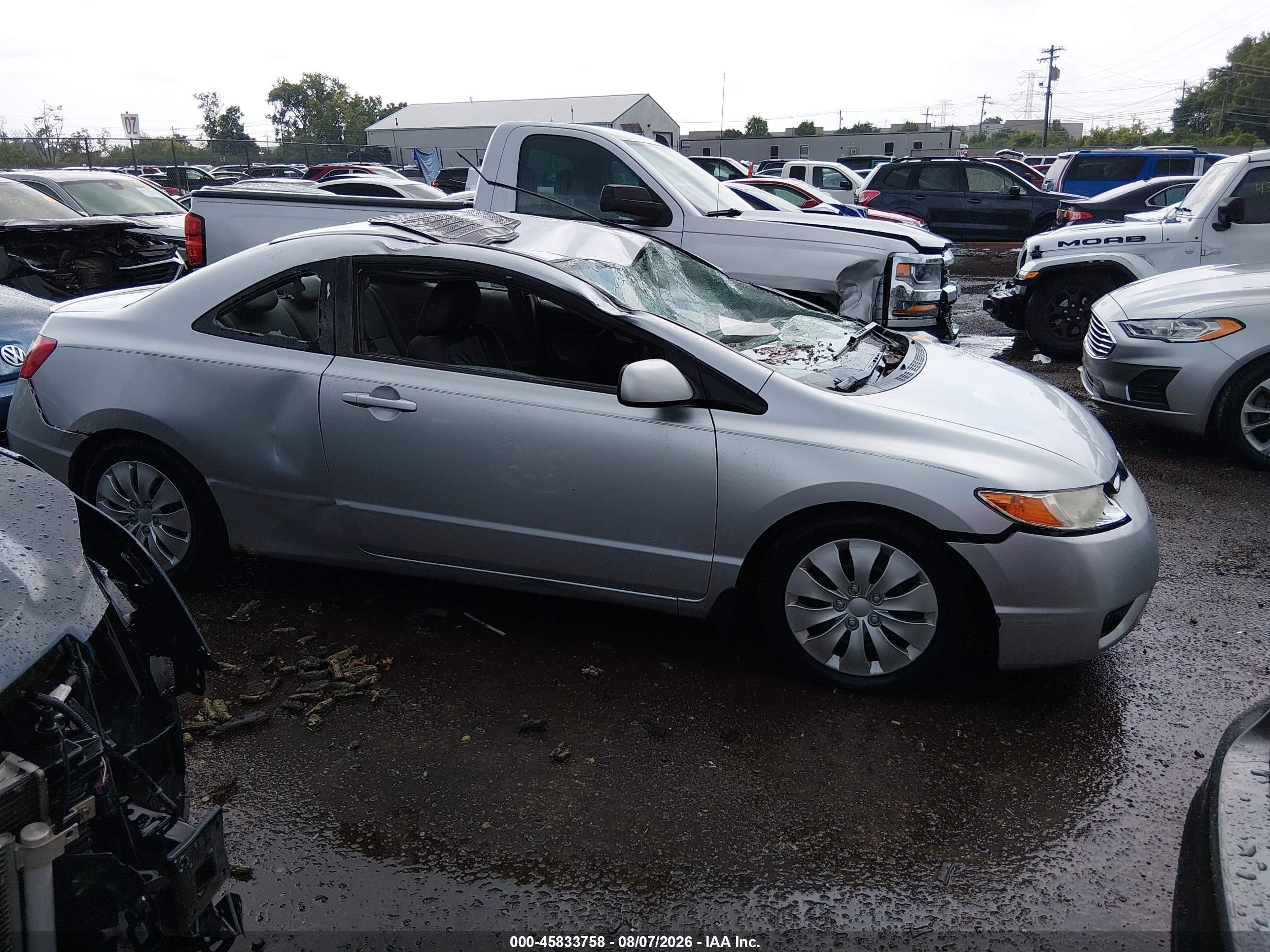 2008 Honda Civic Lx Серебряный vin: 2HGFG12698H528108