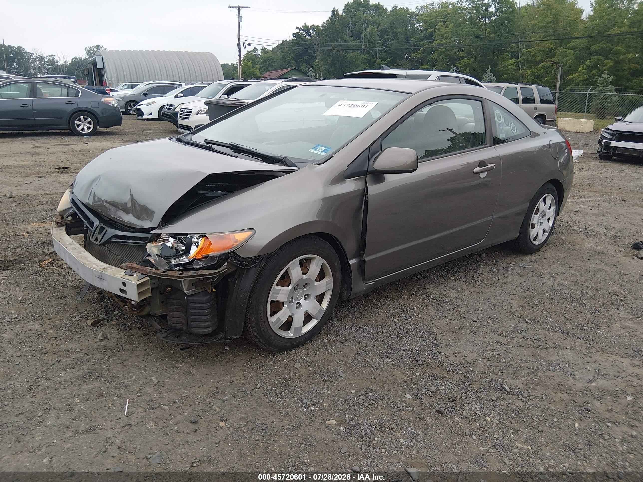 2008 Honda Civic Lx Beige vin: 2HGFG12698H532918
