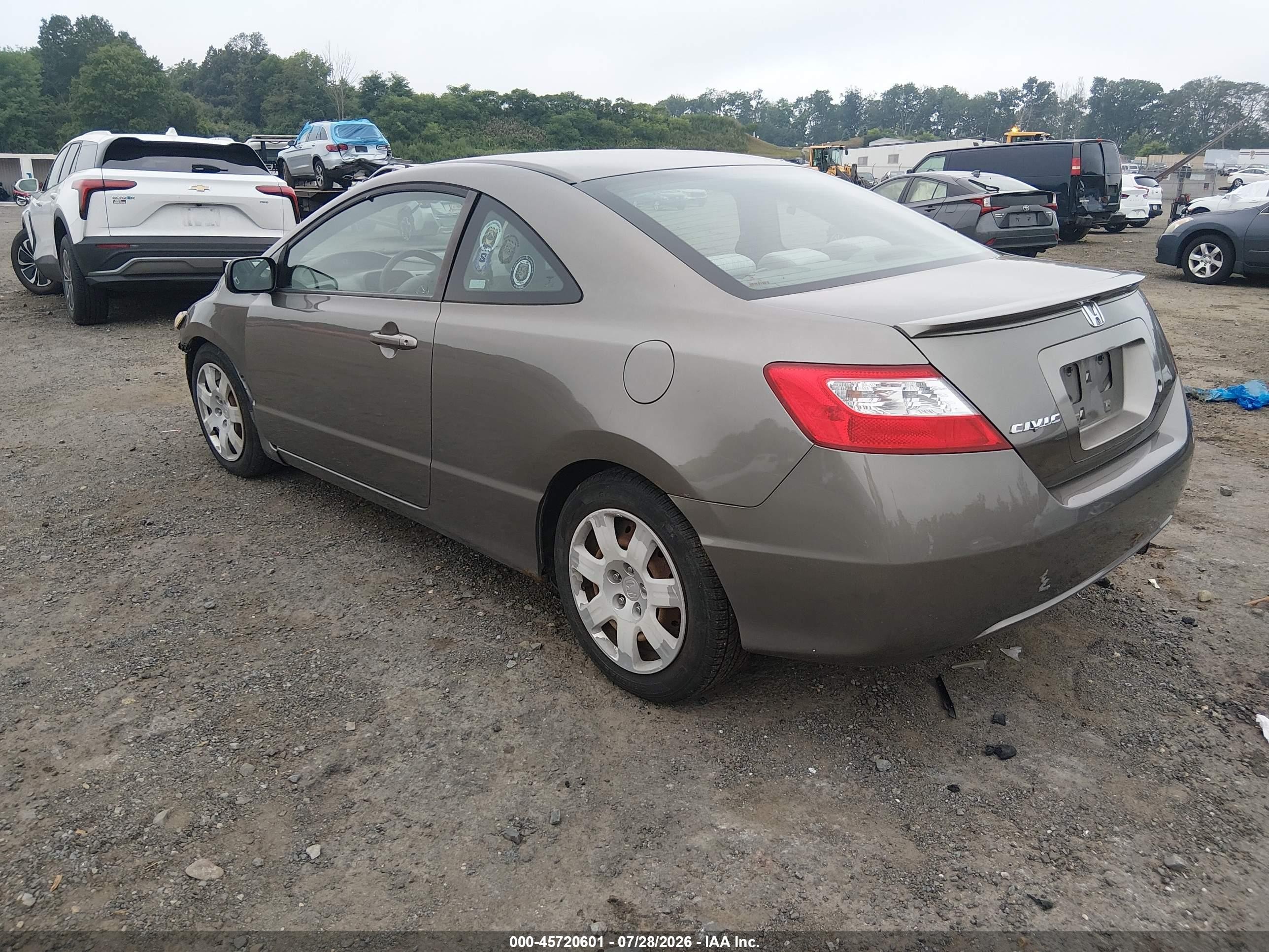 2008 Honda Civic Lx Beige vin: 2HGFG12698H532918