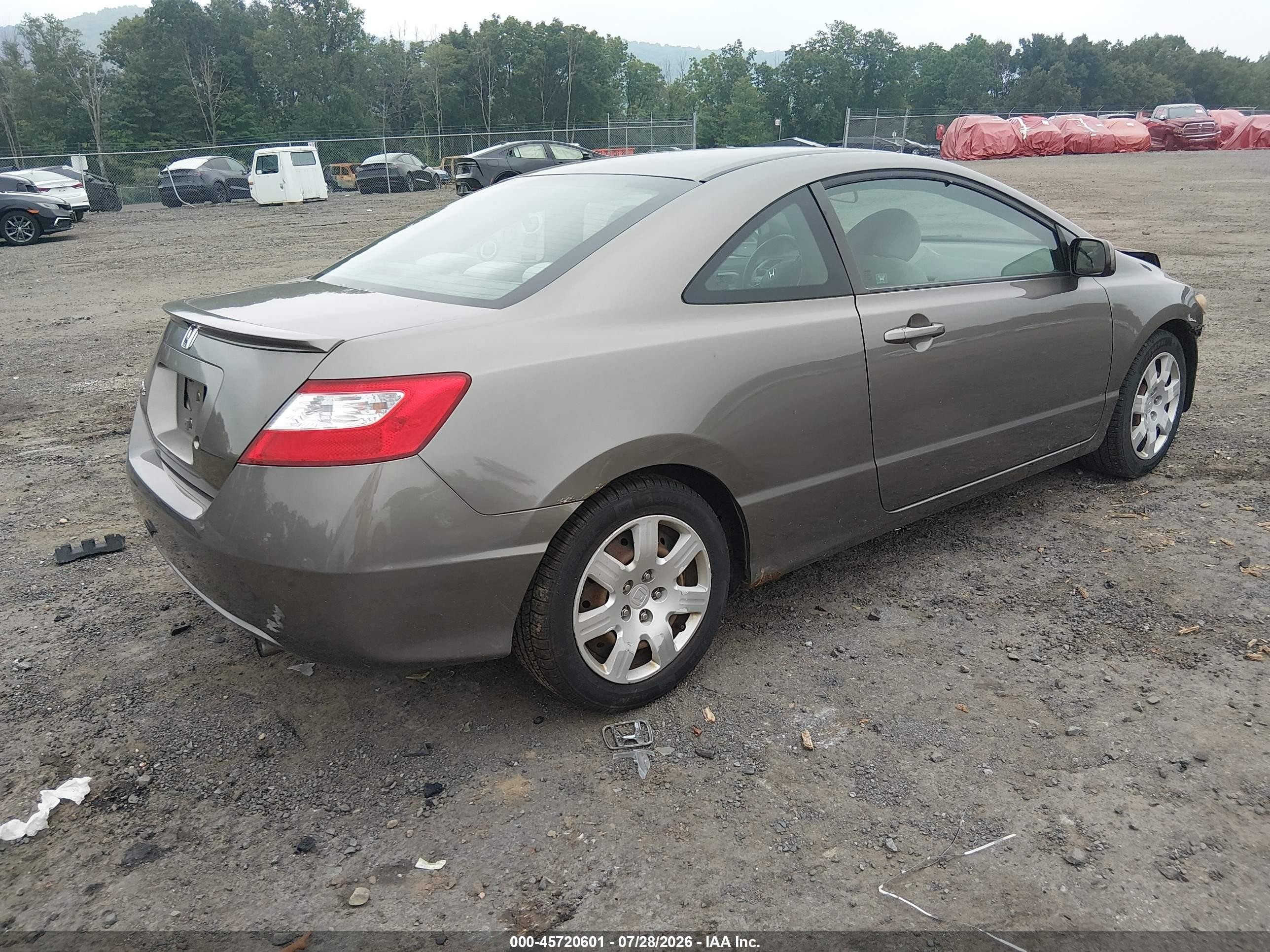 2008 Honda Civic Lx Beige vin: 2HGFG12698H532918