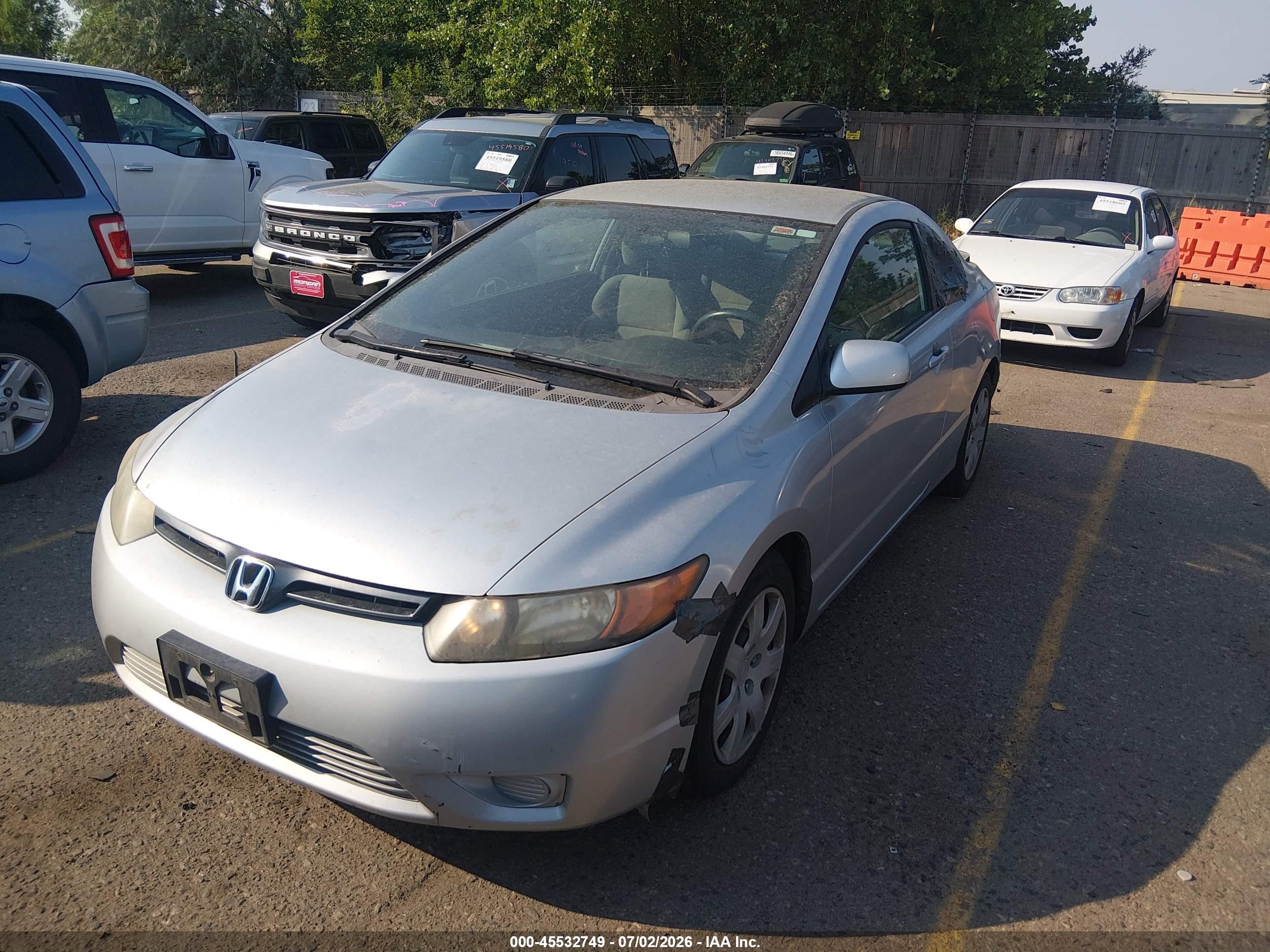2008 Honda Civic Lx Gray vin: 2HGFG12698H568107
