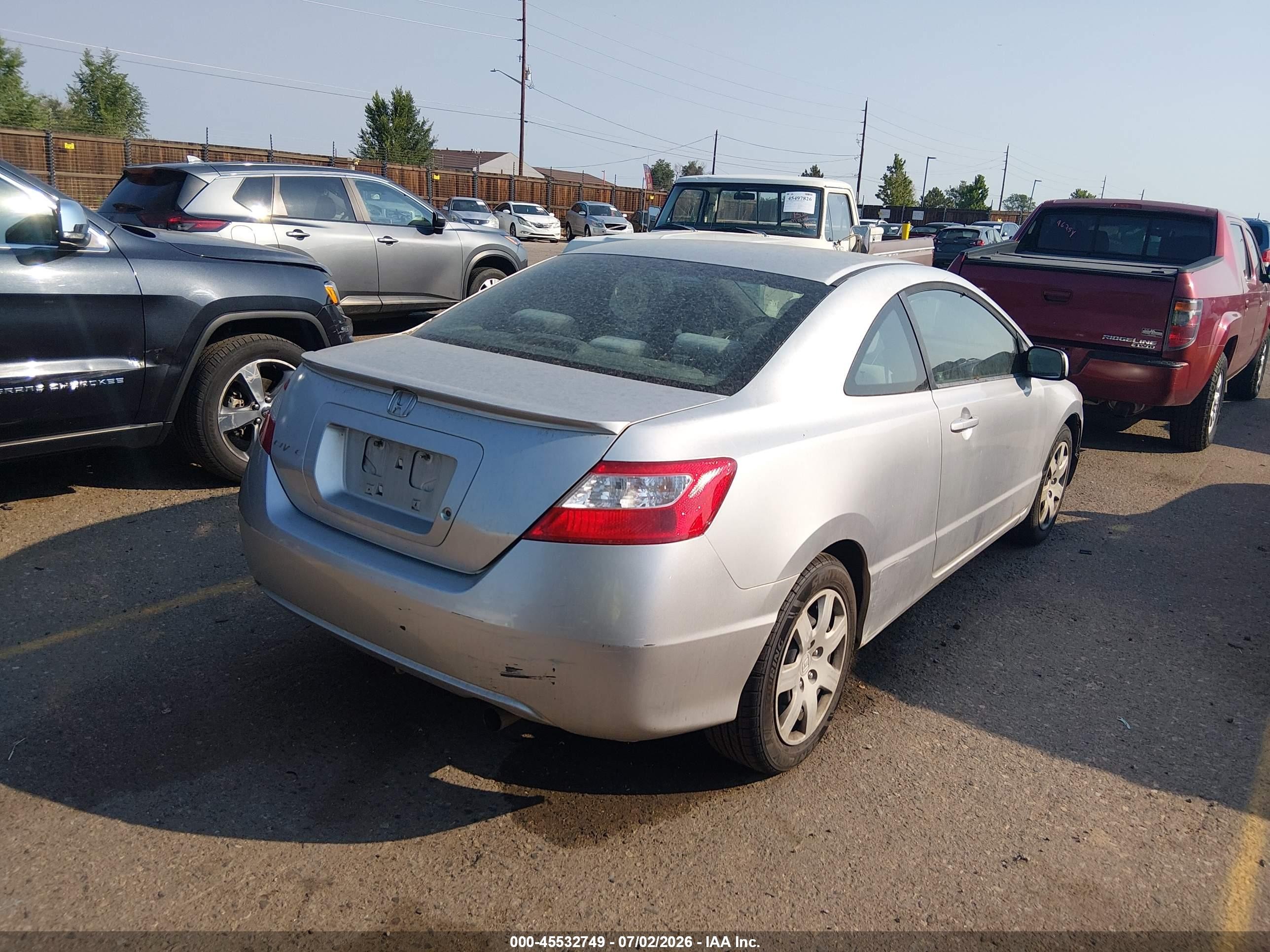 2008 Honda Civic Lx Gray vin: 2HGFG12698H568107