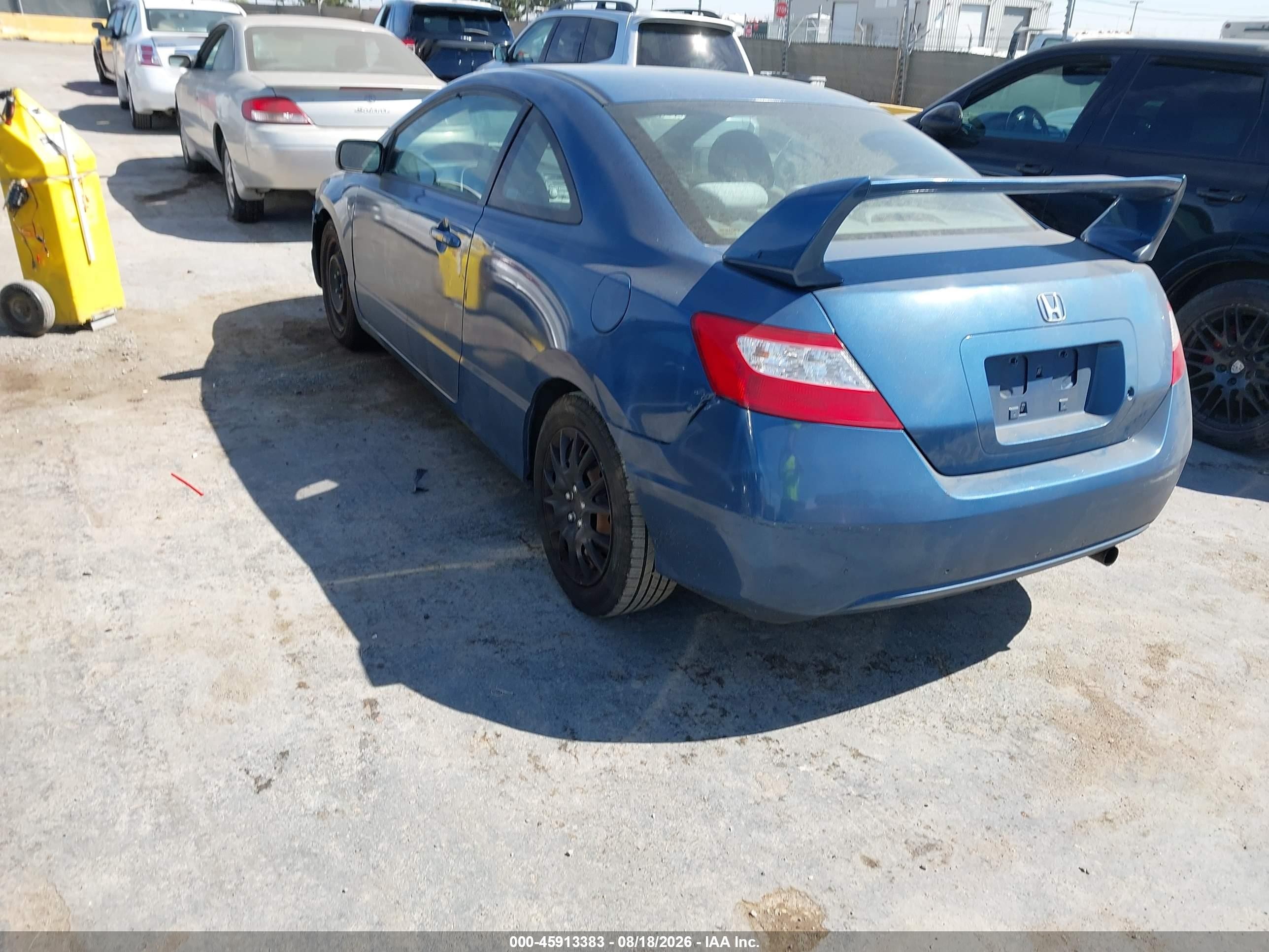 2008 Honda Civic Lx Blue vin: 2HGFG12698H576045
