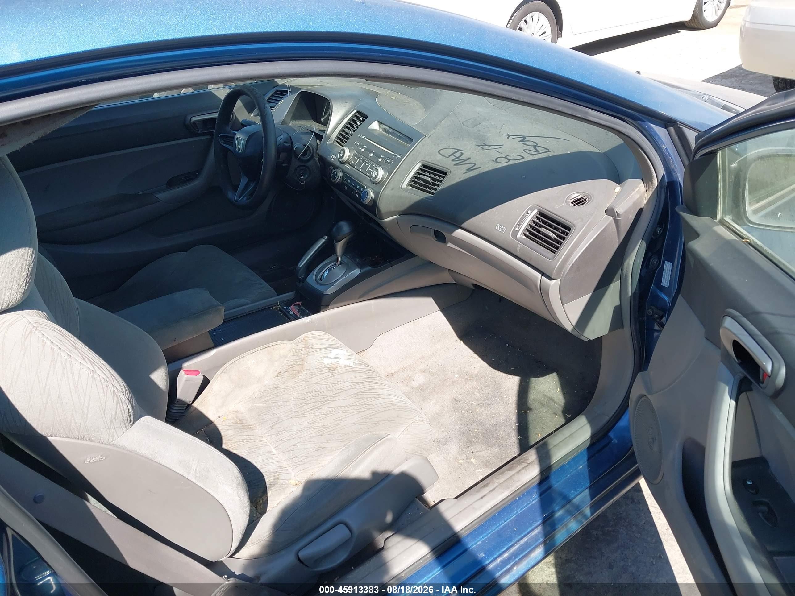 2008 Honda Civic Lx Blue vin: 2HGFG12698H576045