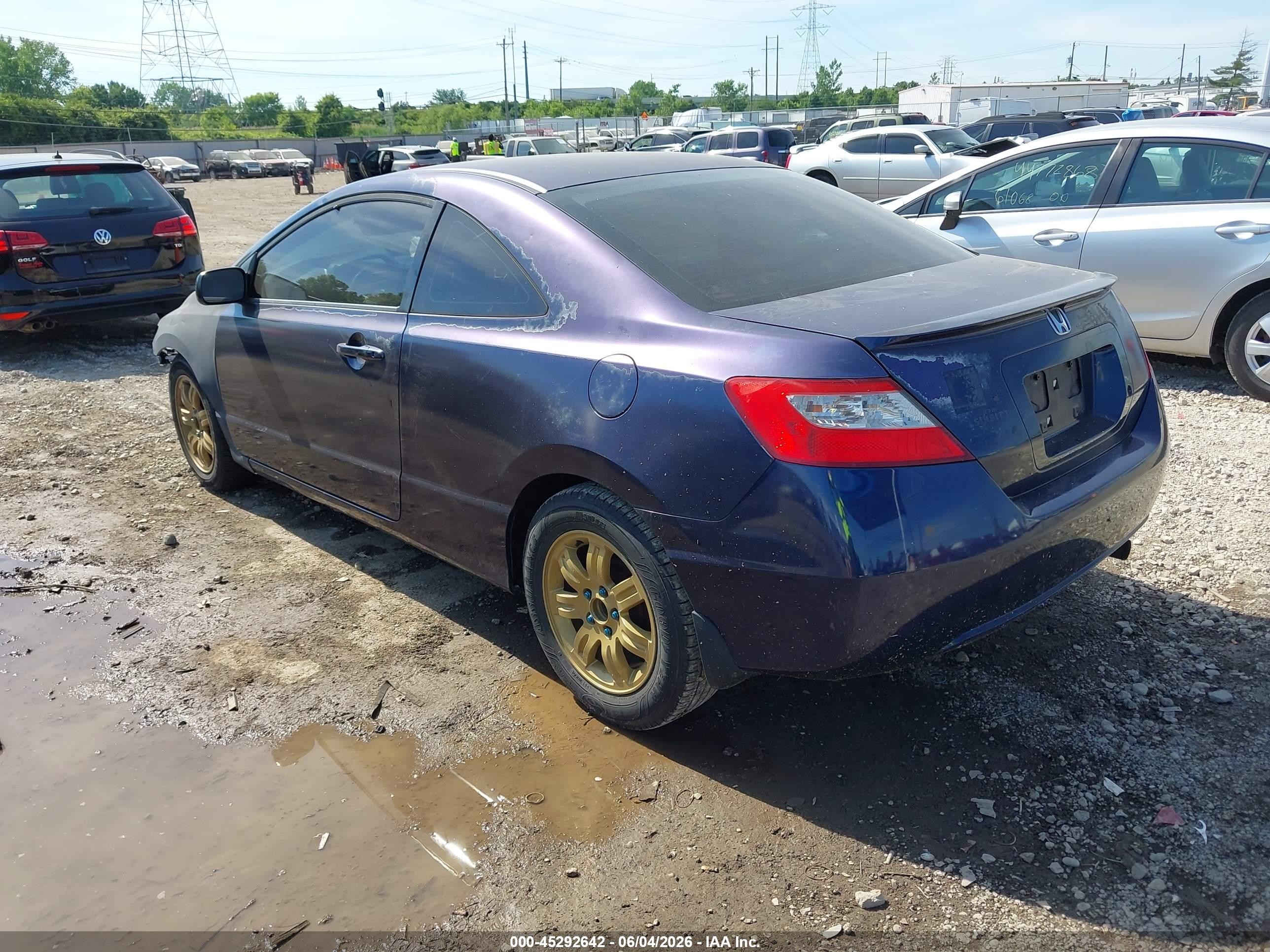 2009 Honda Civic Lx Blue vin: 2HGFG12699H508264