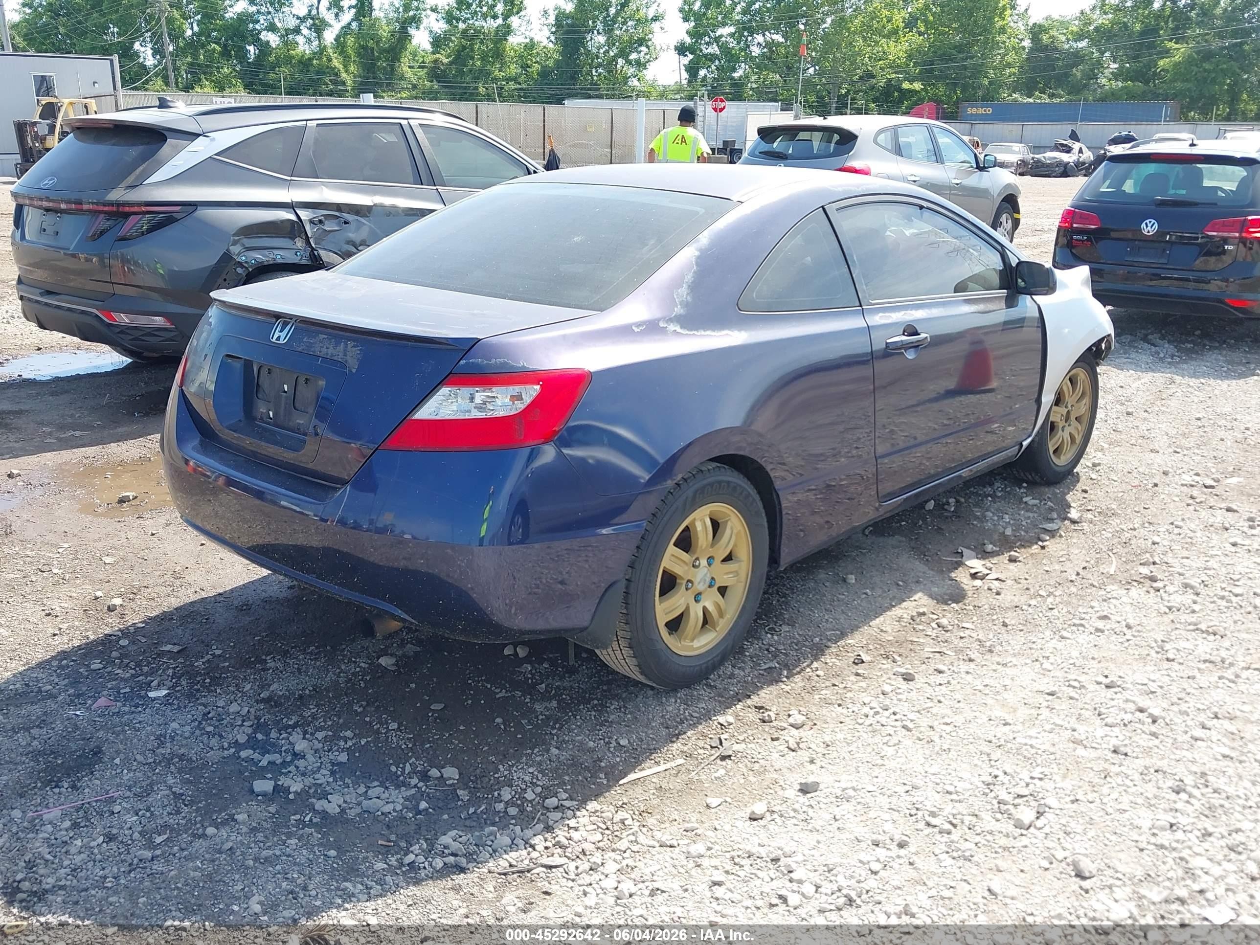 2009 Honda Civic Lx Blue vin: 2HGFG12699H508264