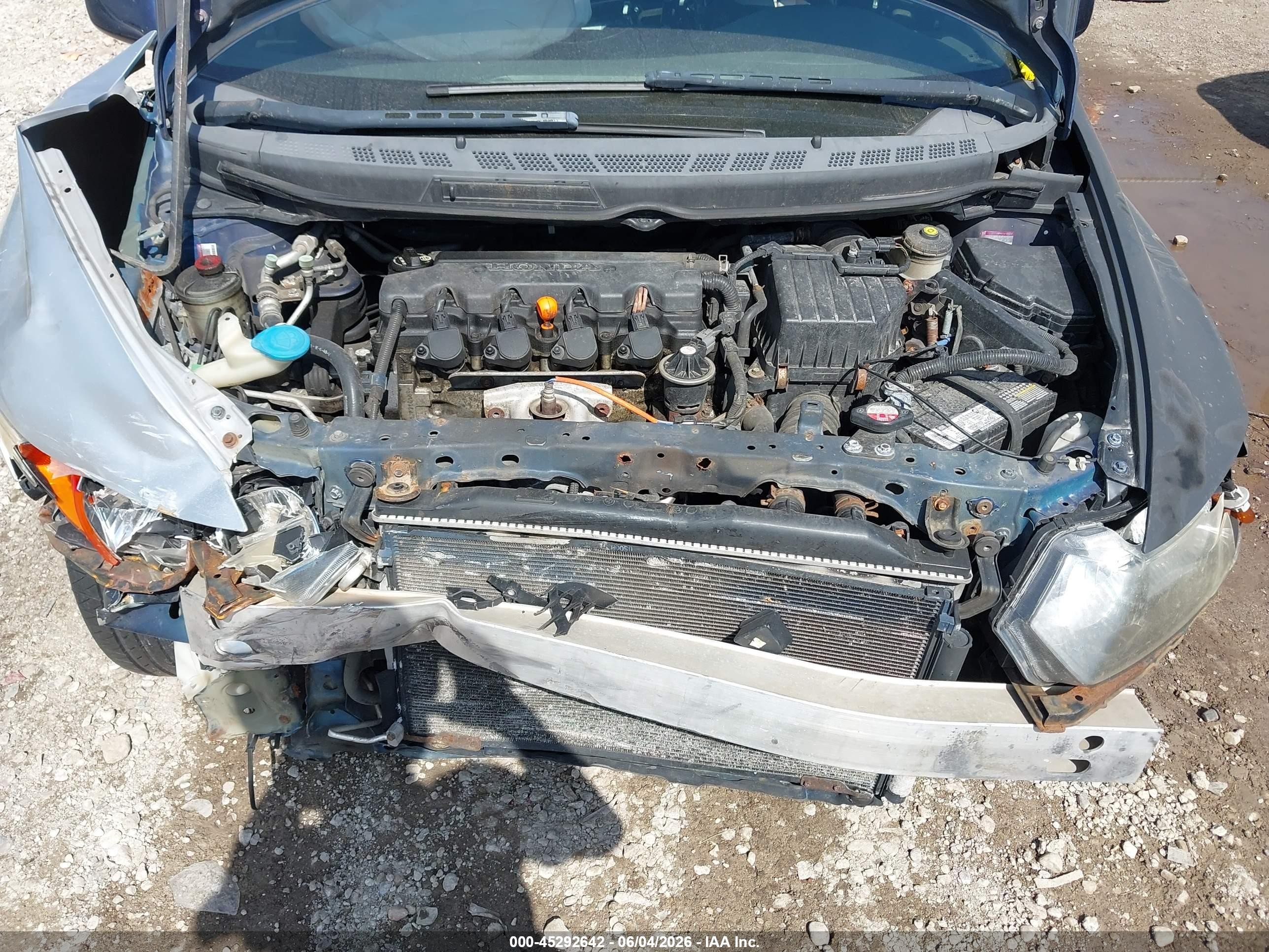 2009 Honda Civic Lx Blue vin: 2HGFG12699H508264