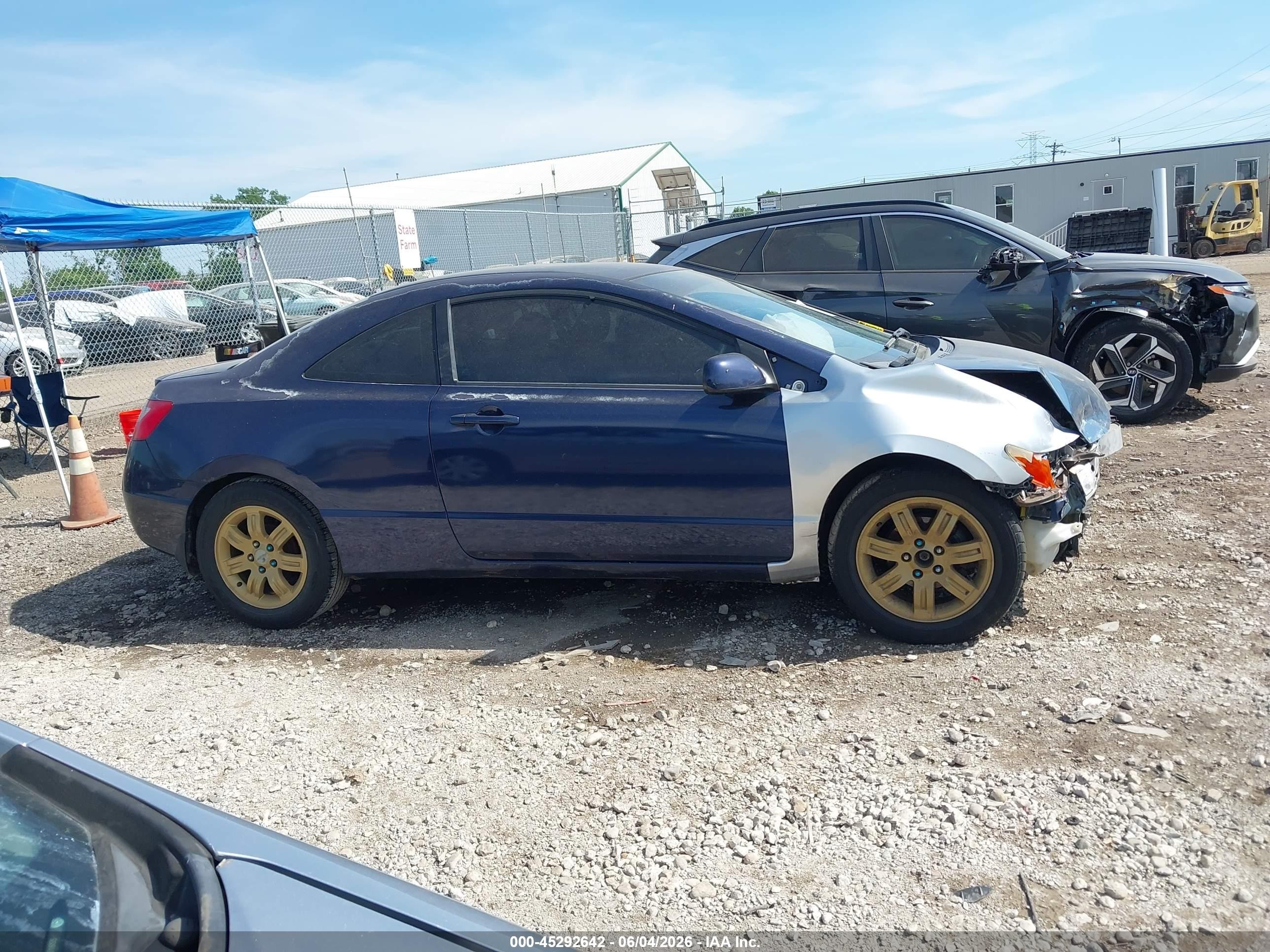 2009 Honda Civic Lx Blue vin: 2HGFG12699H508264