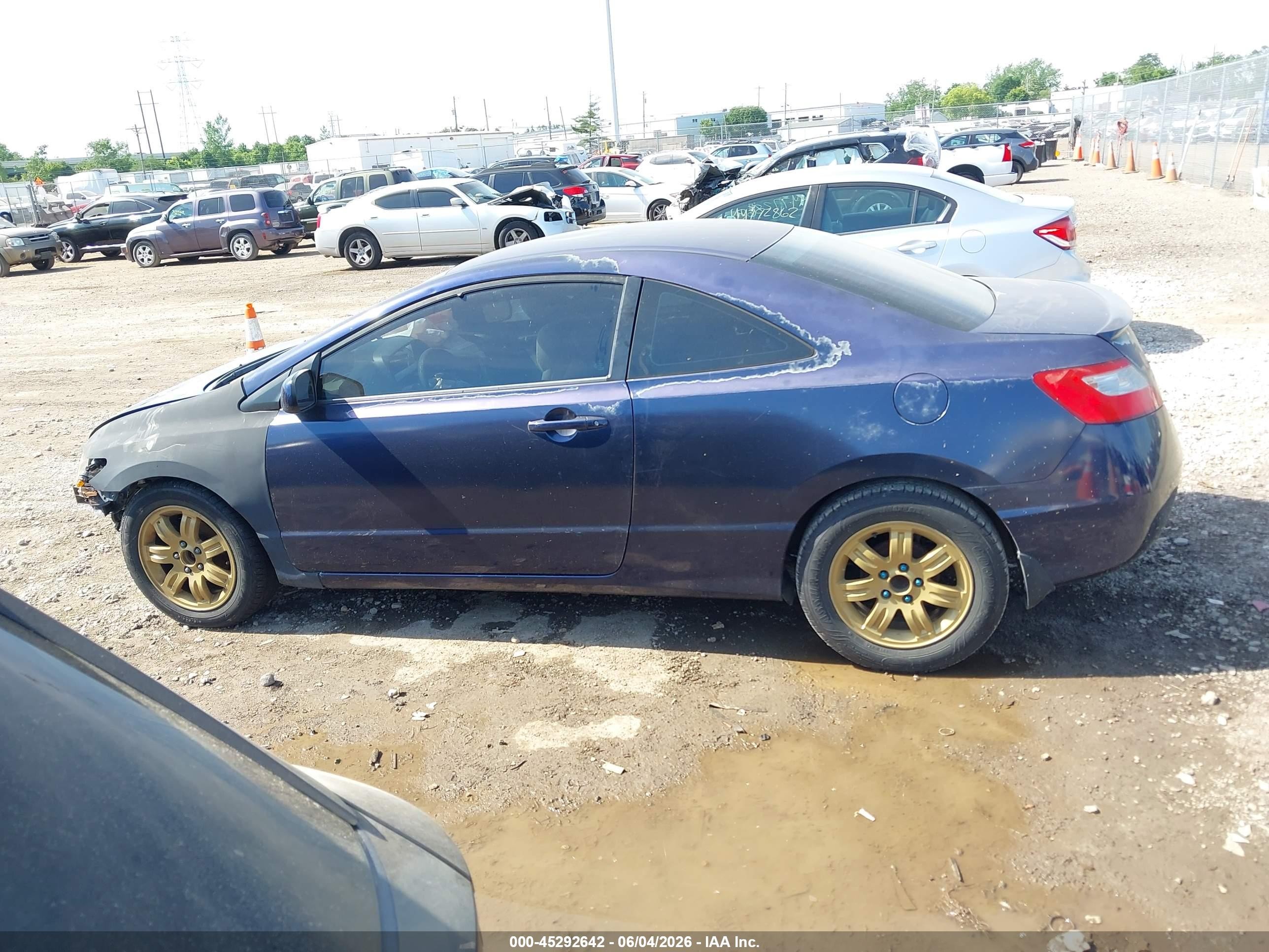 2009 Honda Civic Lx Blue vin: 2HGFG12699H508264