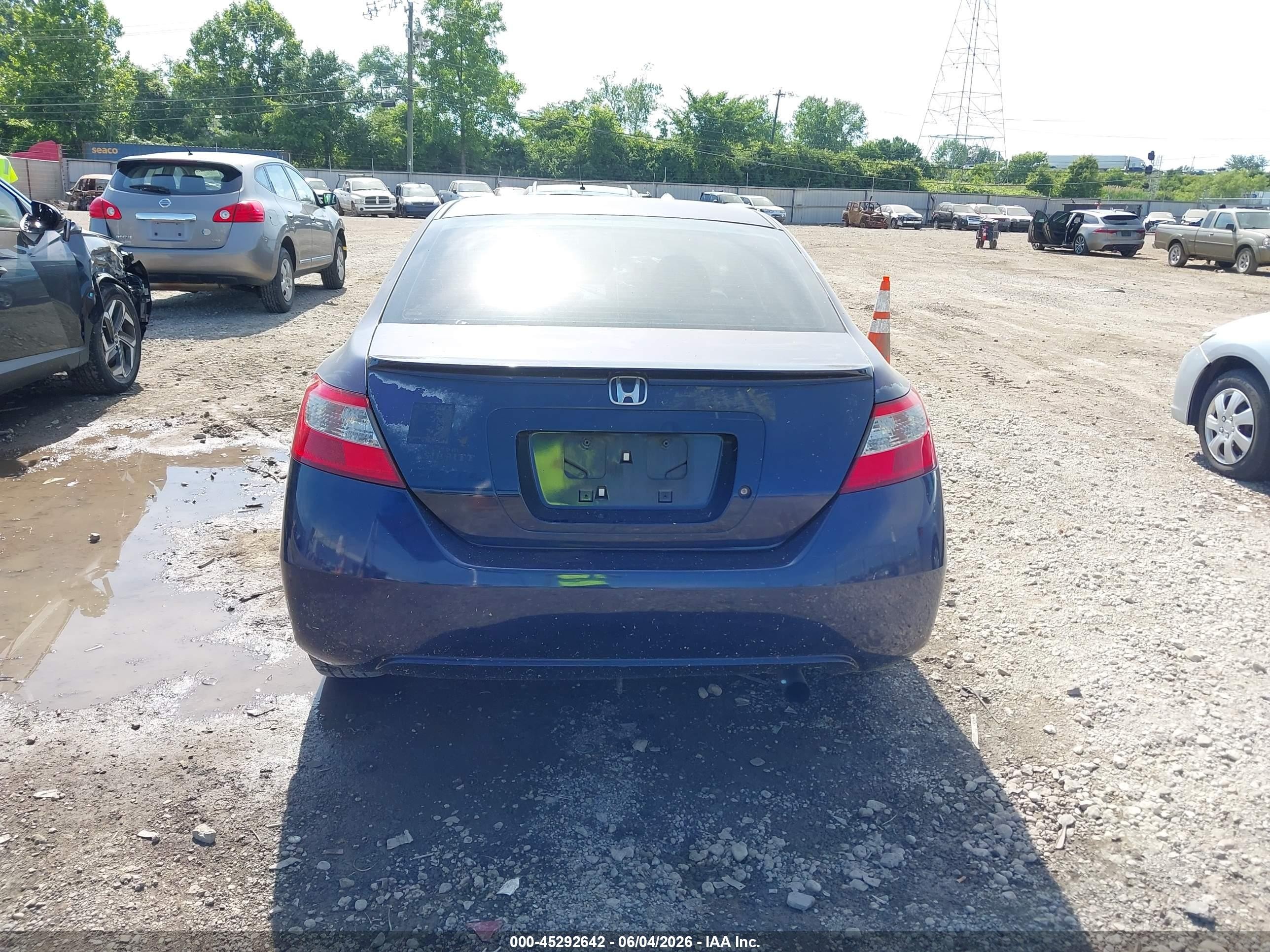 2009 Honda Civic Lx Blue vin: 2HGFG12699H508264