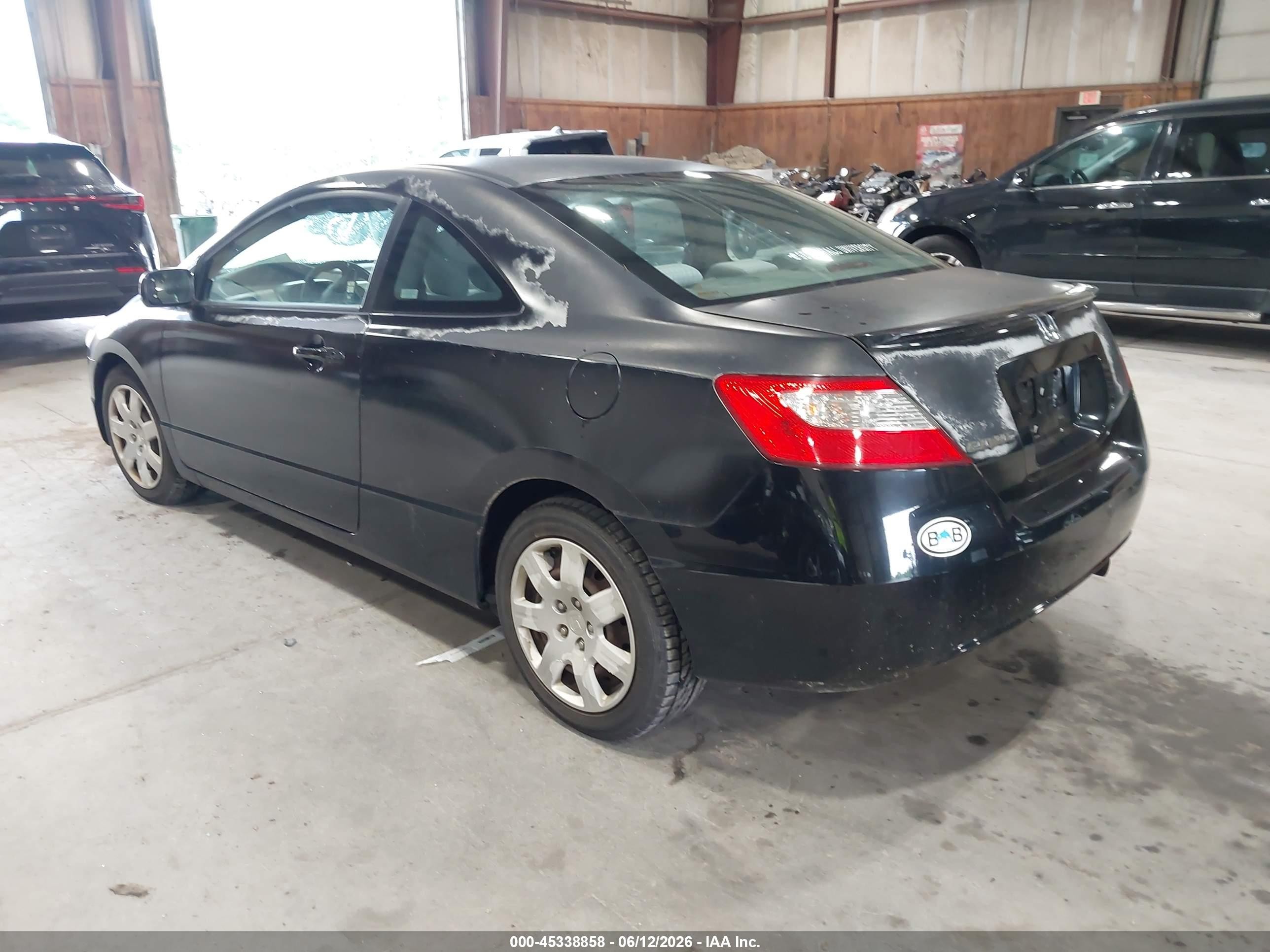2009 Honda Civic Lx Black vin: 2HGFG12699H540535