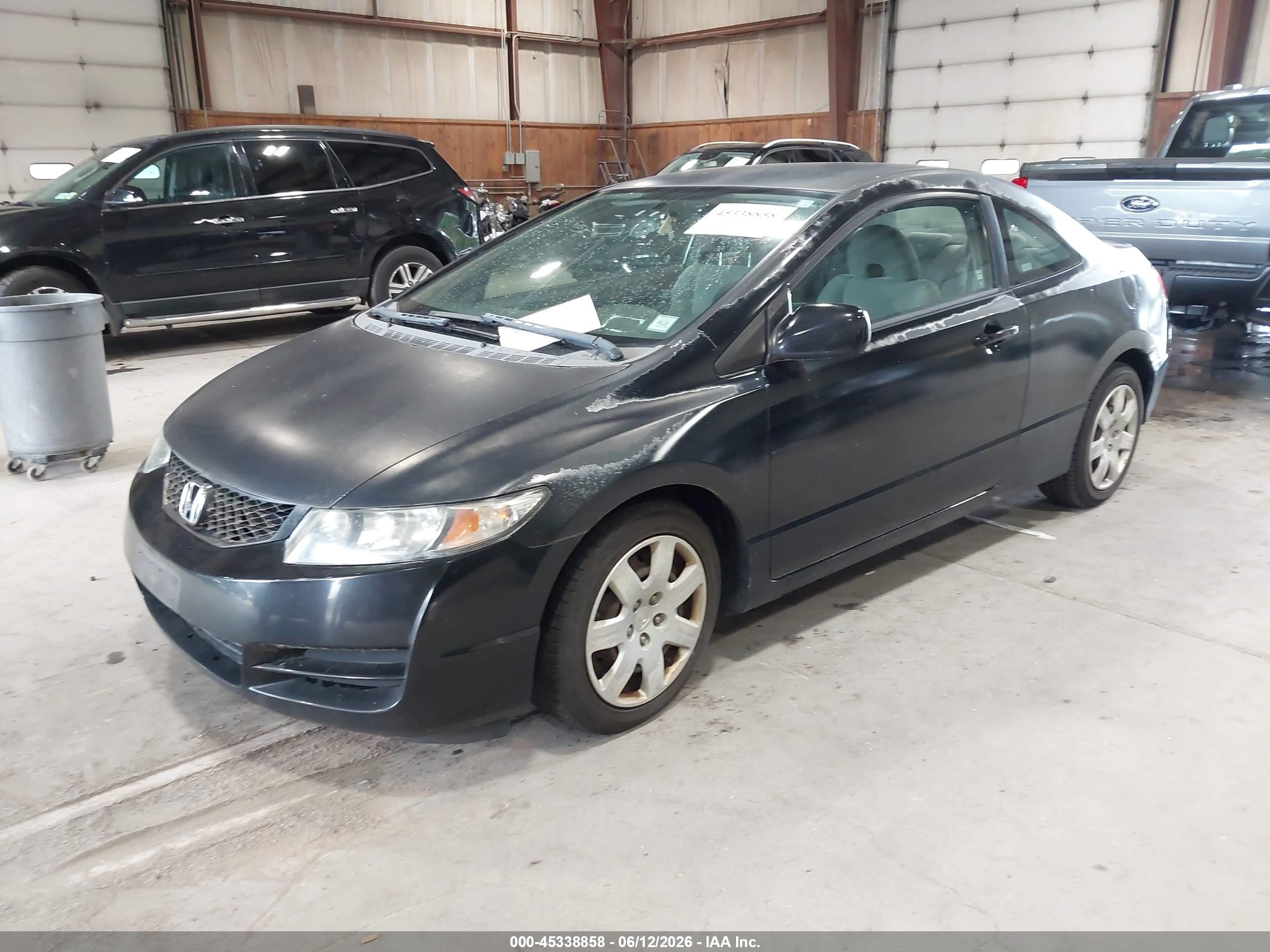 2009 Honda Civic Lx Black vin: 2HGFG12699H540535