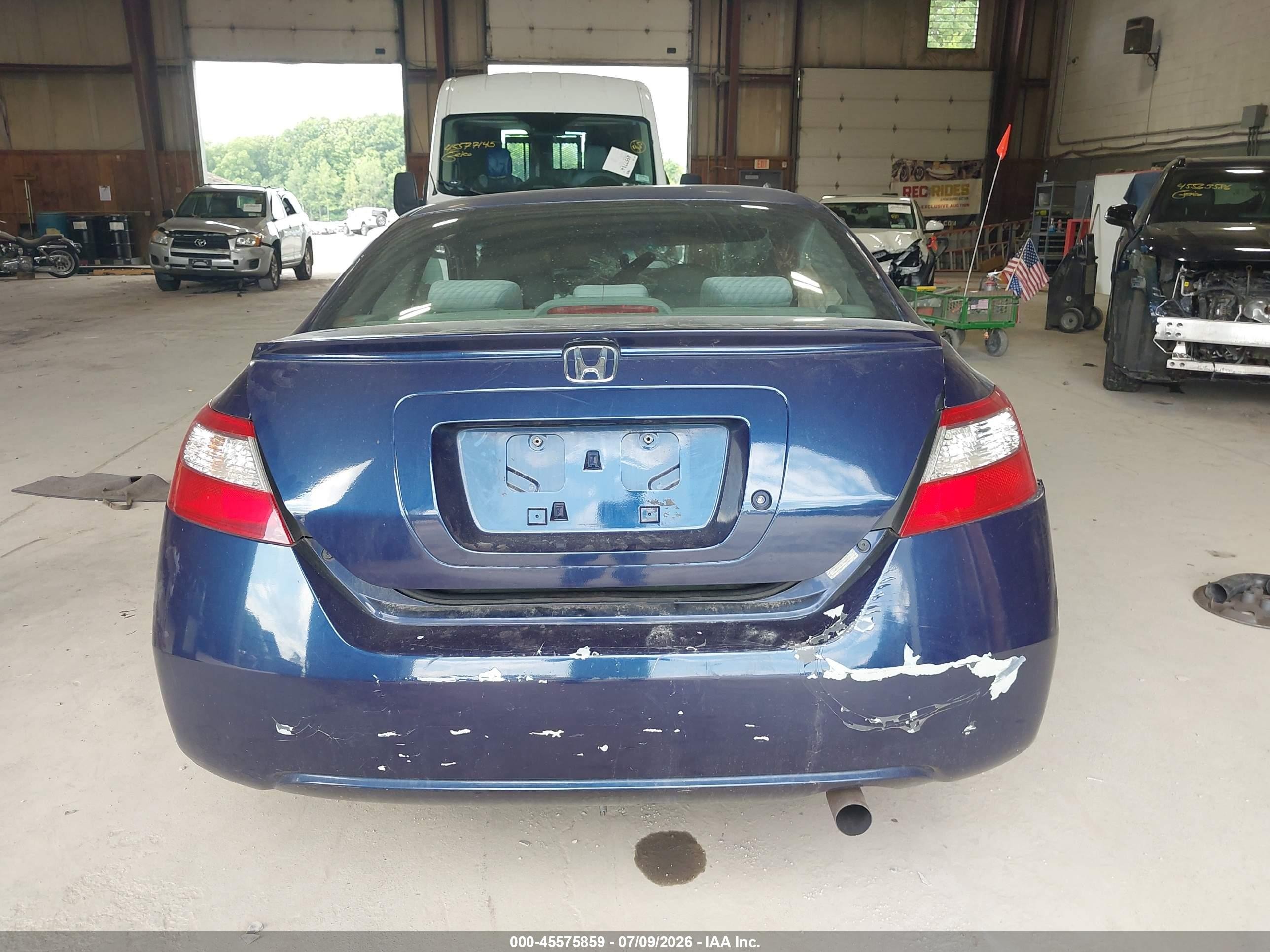 2009 Honda Civic Lx Blue vin: 2HGFG12699H542897