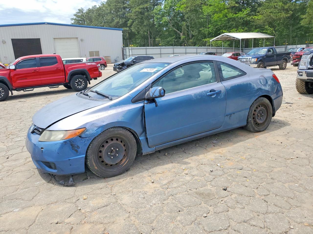 2006 Honda Civic Lx Blue vin: 2HGFG126X6H520547