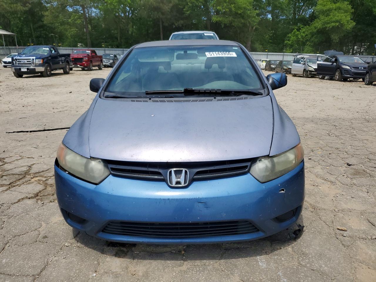 2006 Honda Civic Lx Blue vin: 2HGFG126X6H520547