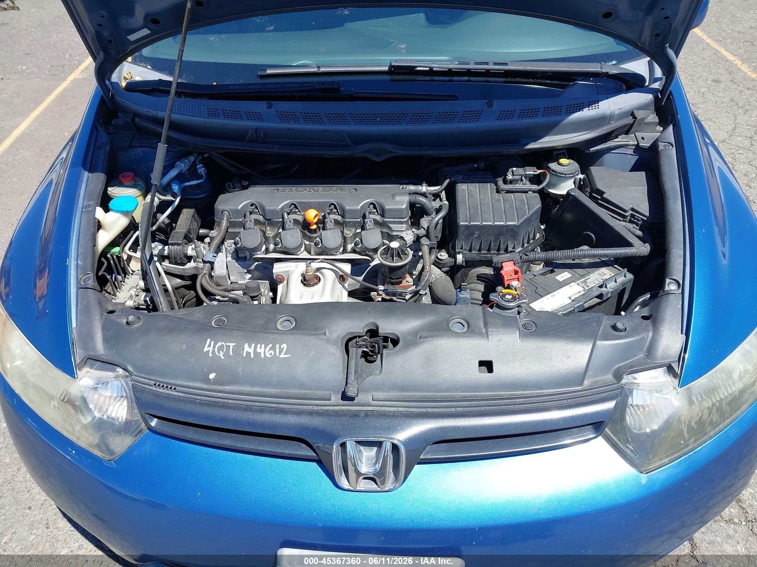 2006 Honda Civic Lx Blue vin: 2HGFG126X6H532259
