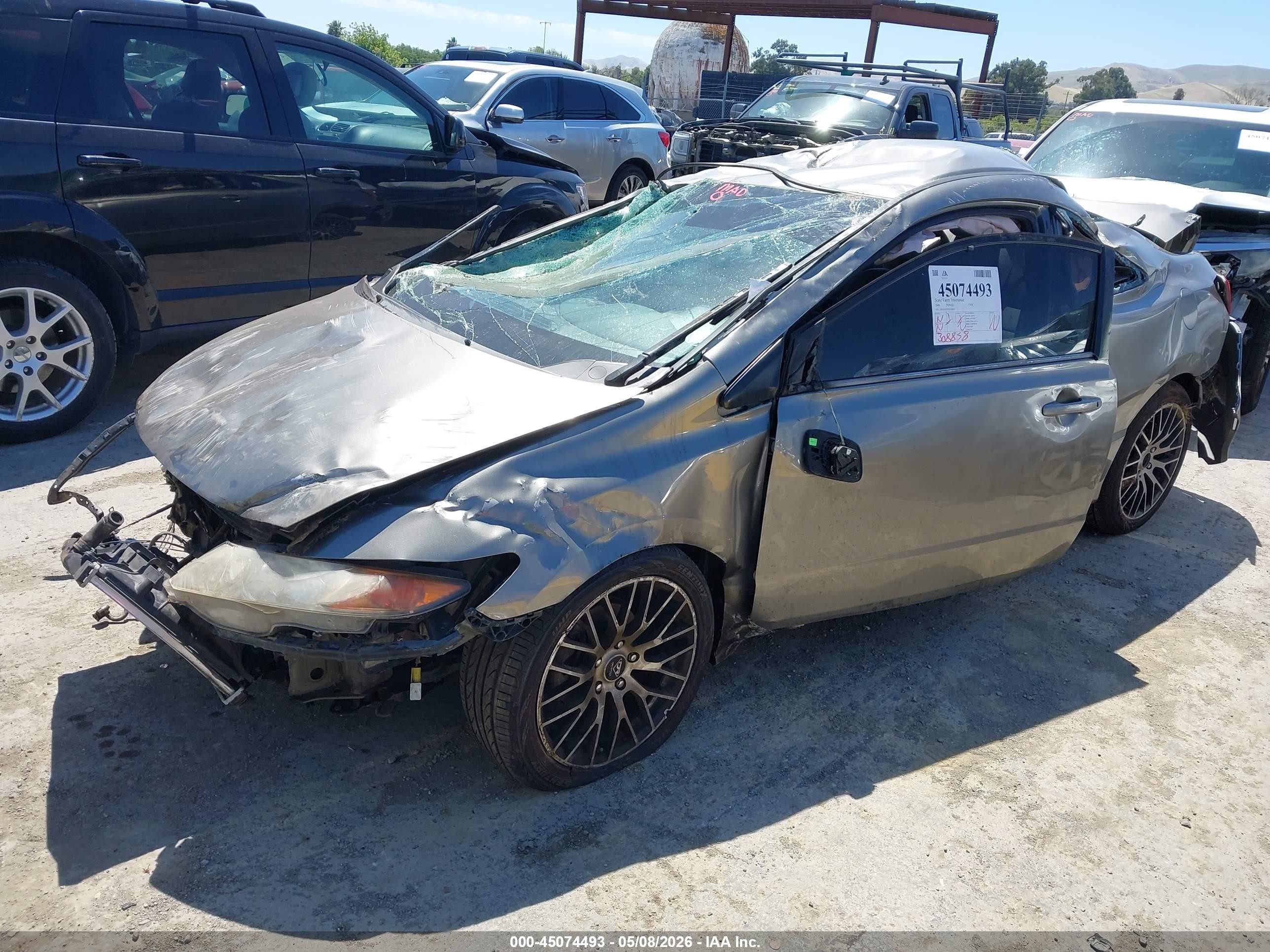 2006 Honda Civic Lx Серый vin: 2HGFG126X6H540815