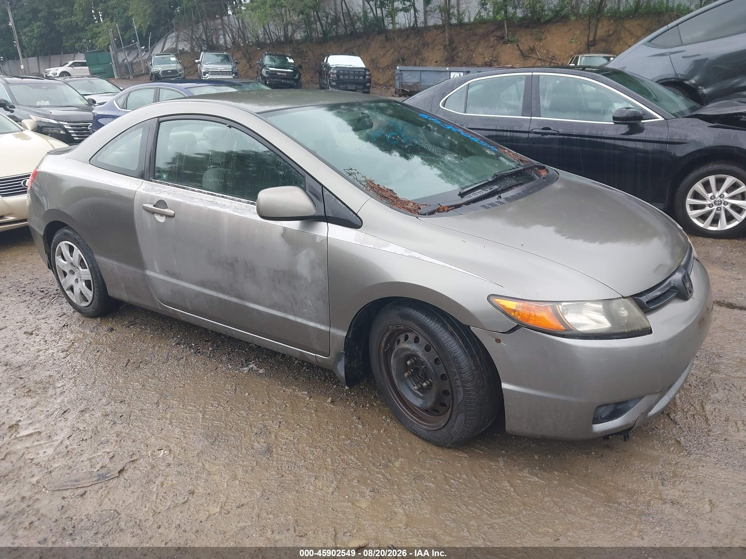 2006 Honda Civic Lx Beige vin: 2HGFG126X6H574303
