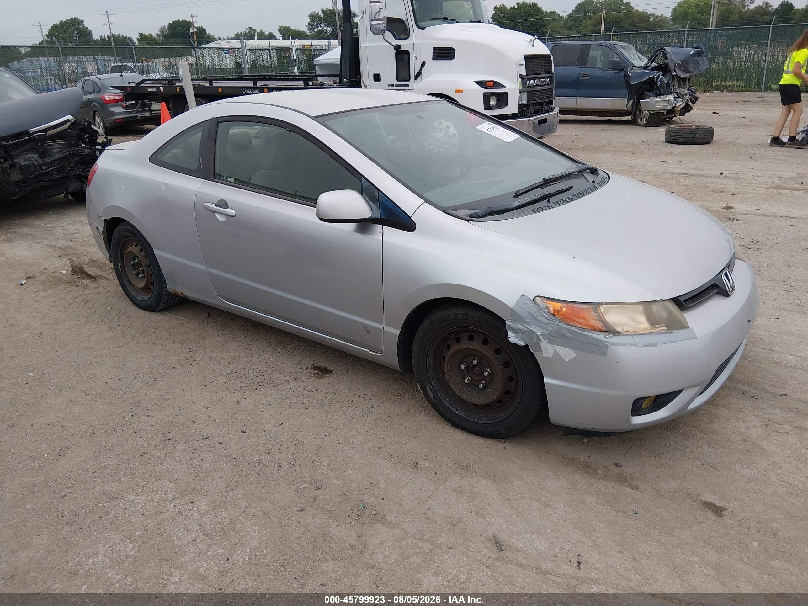 2007 Honda Civic Lx Silver vin: 2HGFG126X7H510618