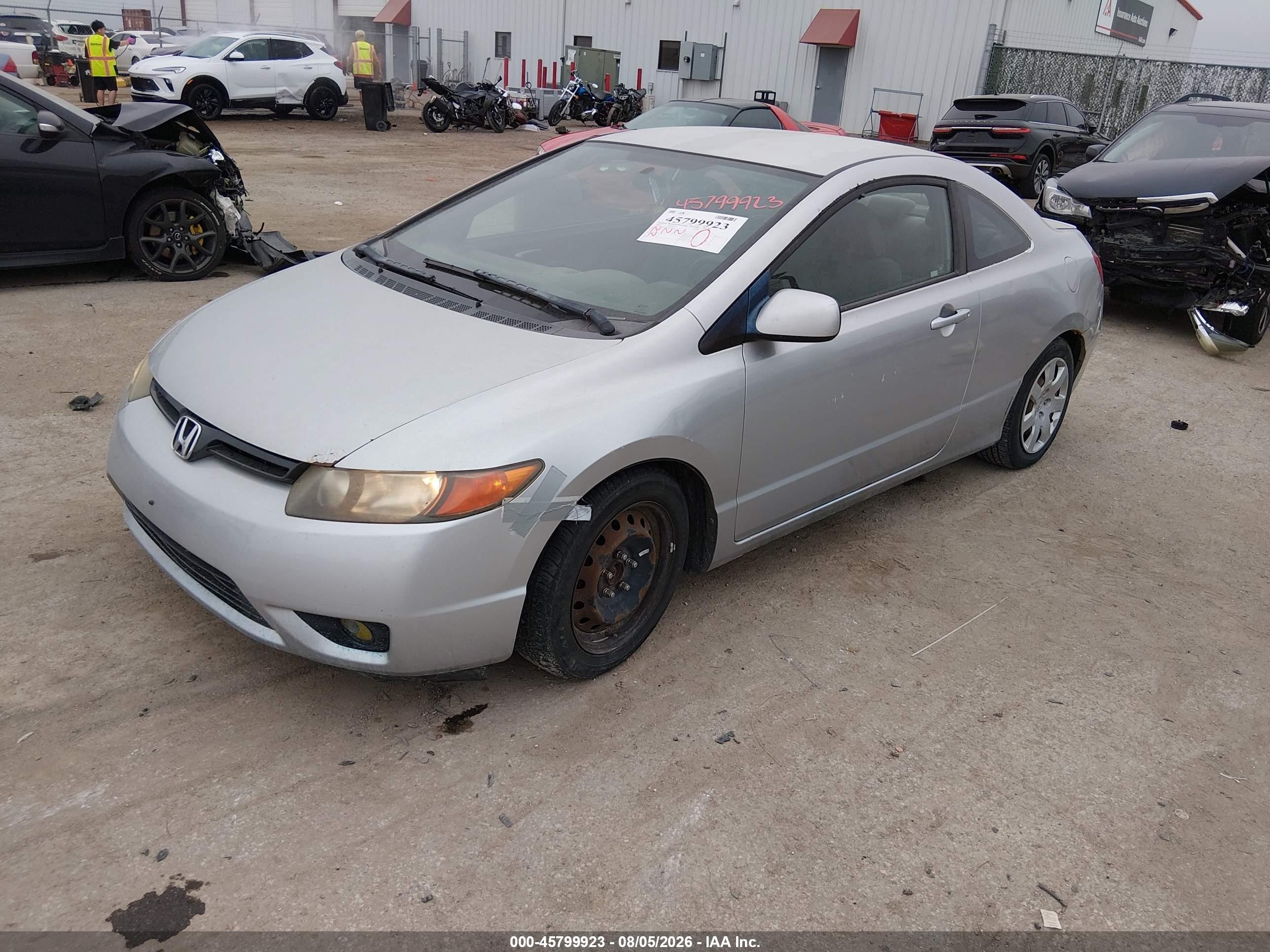 2007 Honda Civic Lx Silver vin: 2HGFG126X7H510618