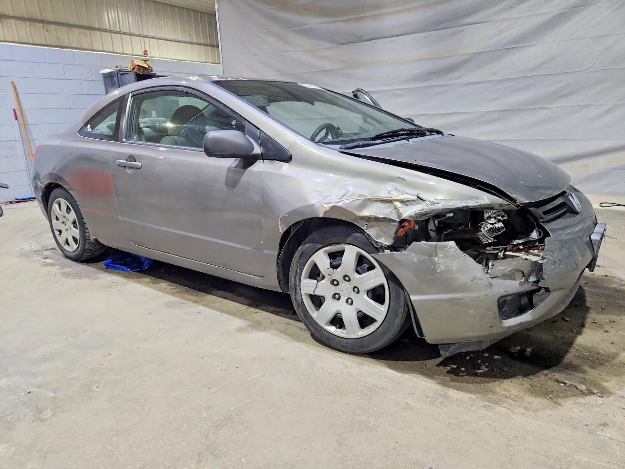 2007 Honda Civic Lx Gray vin: 2HGFG126X7H534837