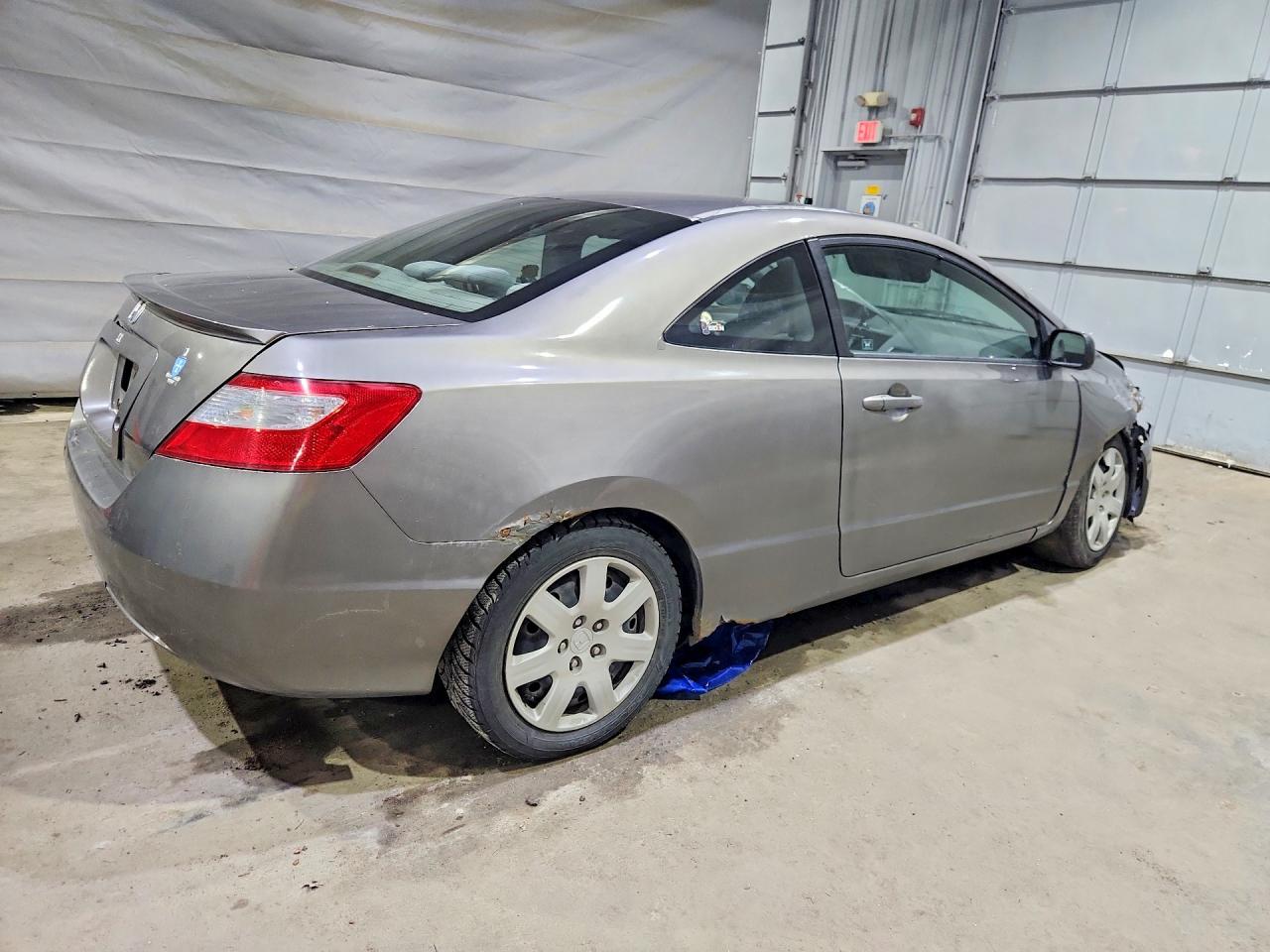 2007 Honda Civic Lx Gray vin: 2HGFG126X7H534837