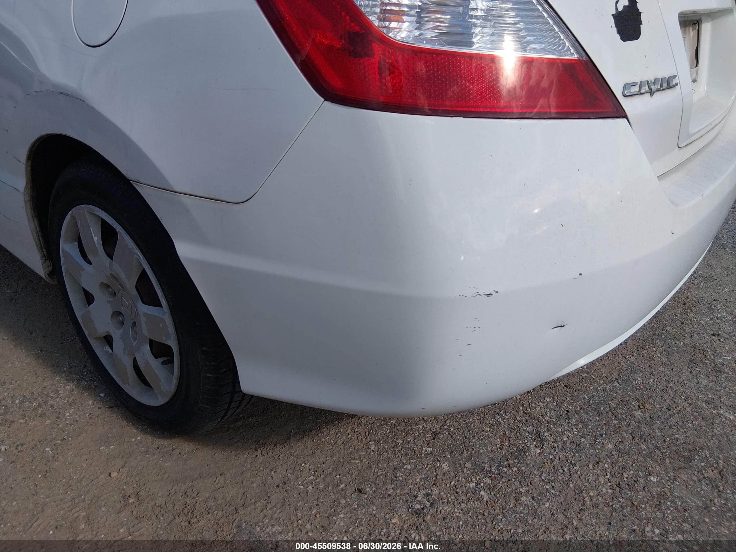 2007 Honda Civic Lx White vin: 2HGFG126X7H583455