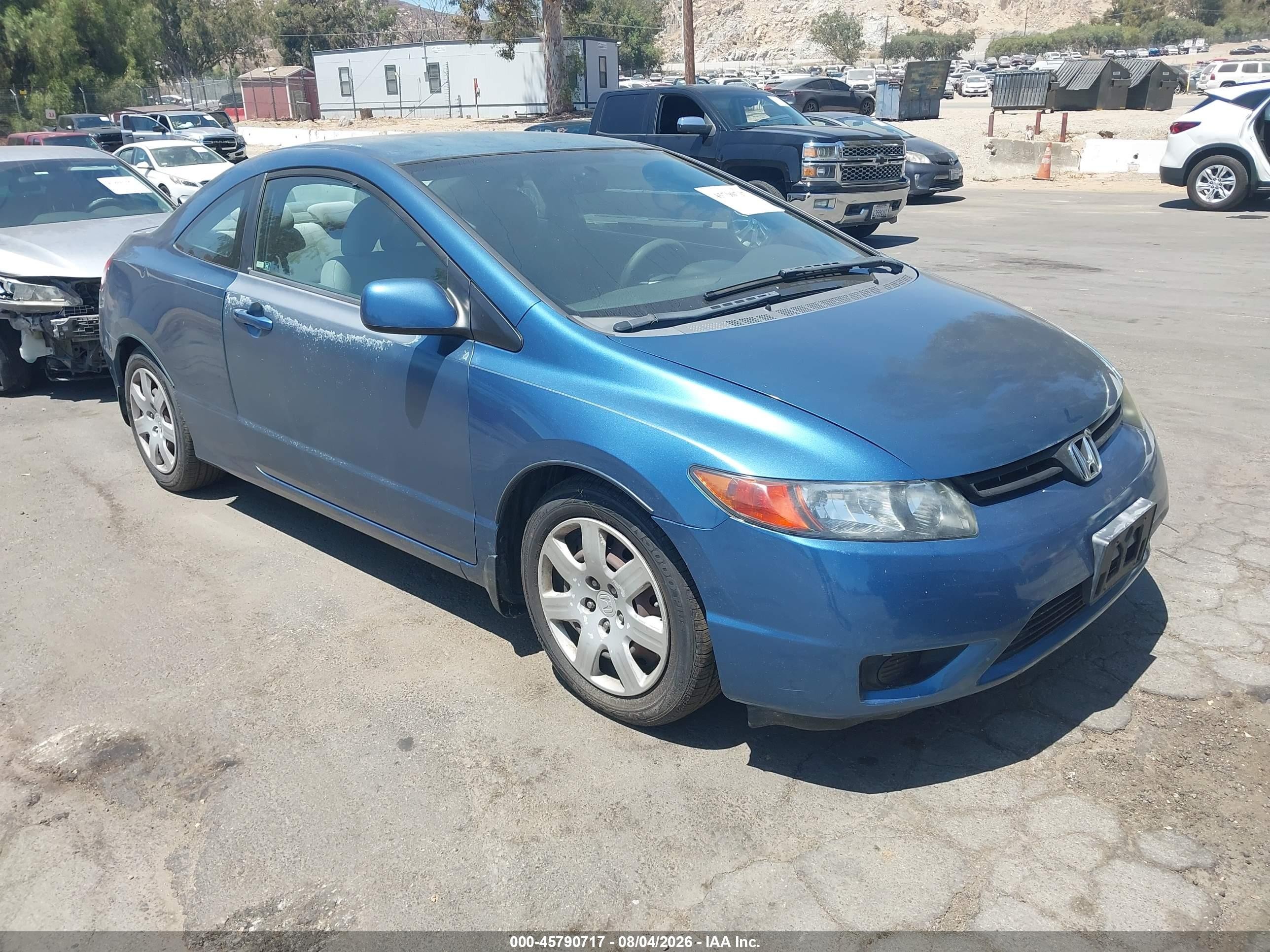 2008 Honda Civic Lx Синий vin: 2HGFG126X8H523905