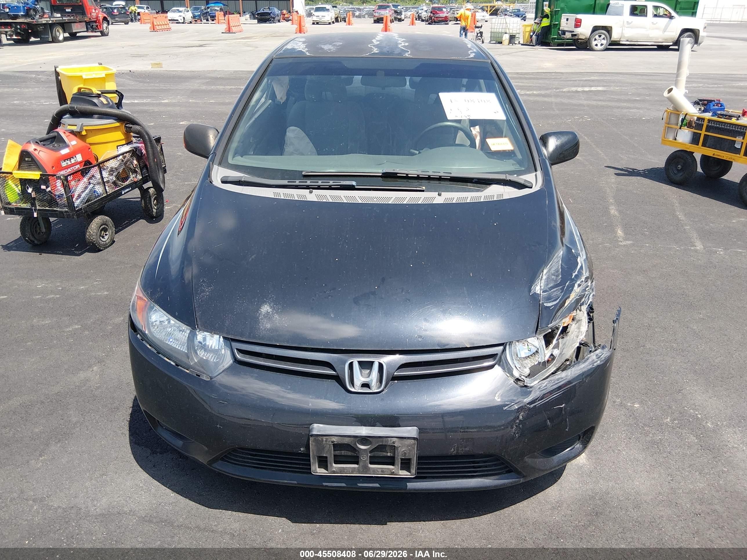 2008 Honda Civic Lx Black vin: 2HGFG126X8H537139