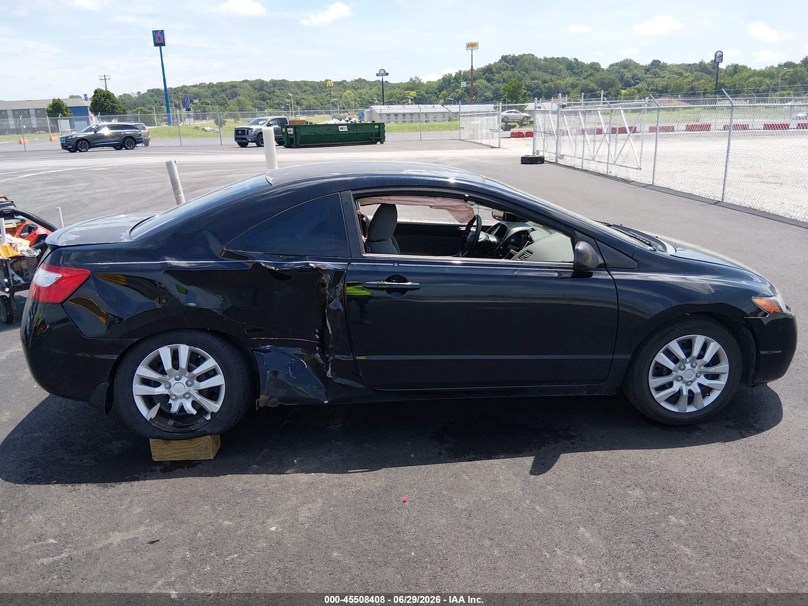 2008 Honda Civic Lx Black vin: 2HGFG126X8H537139