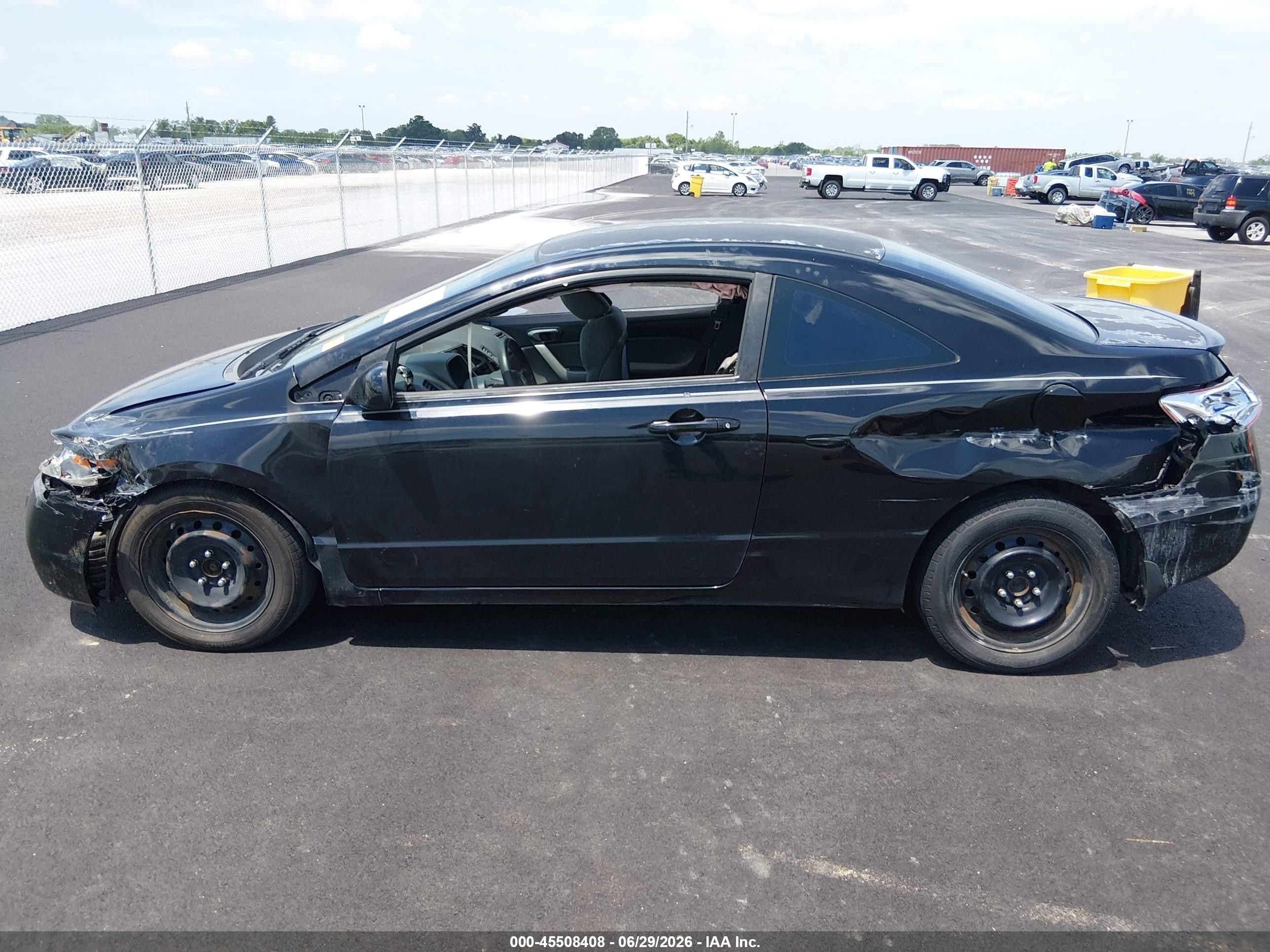 2008 Honda Civic Lx Black vin: 2HGFG126X8H537139