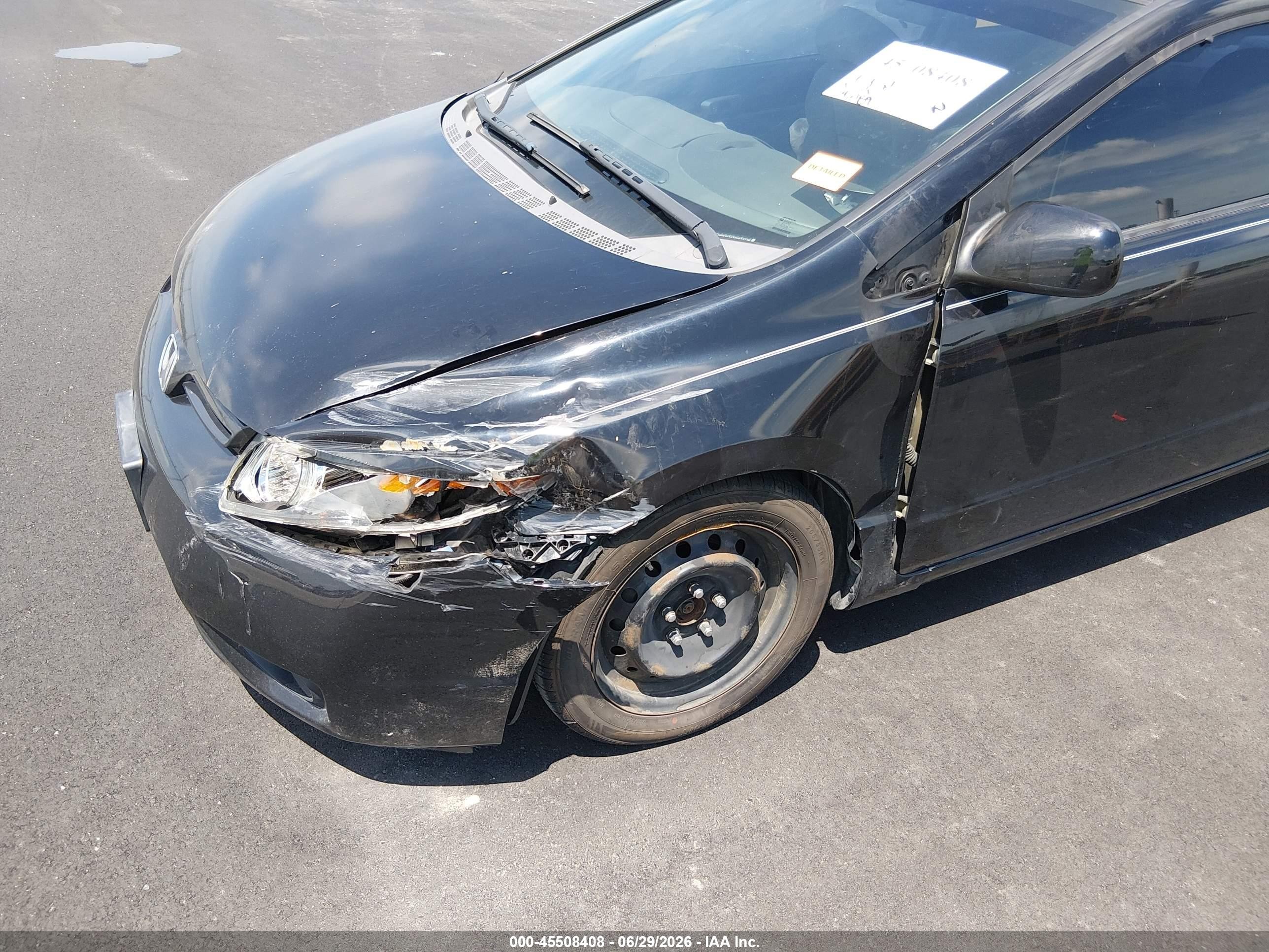 2008 Honda Civic Lx Black vin: 2HGFG126X8H537139