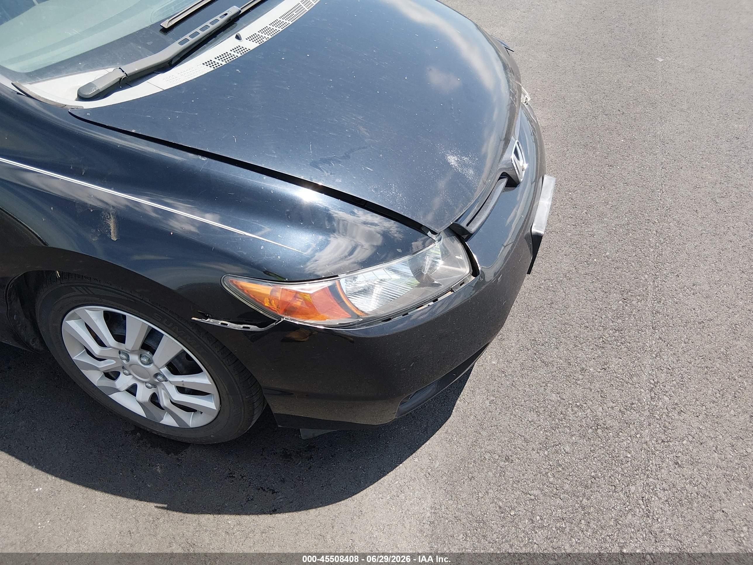 2008 Honda Civic Lx Black vin: 2HGFG126X8H537139