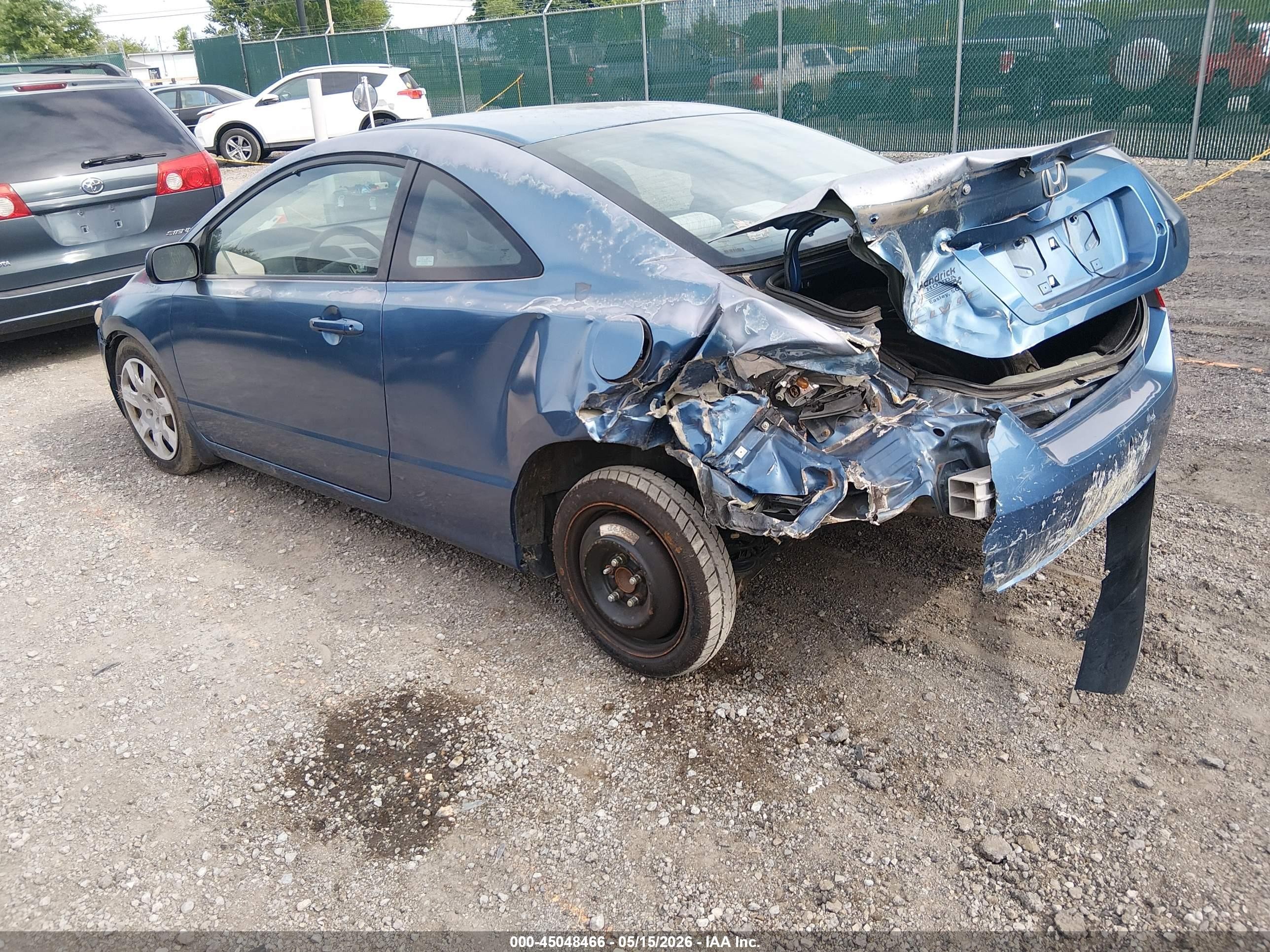 2008 Honda Civic Lx Blue vin: 2HGFG126X8H552031