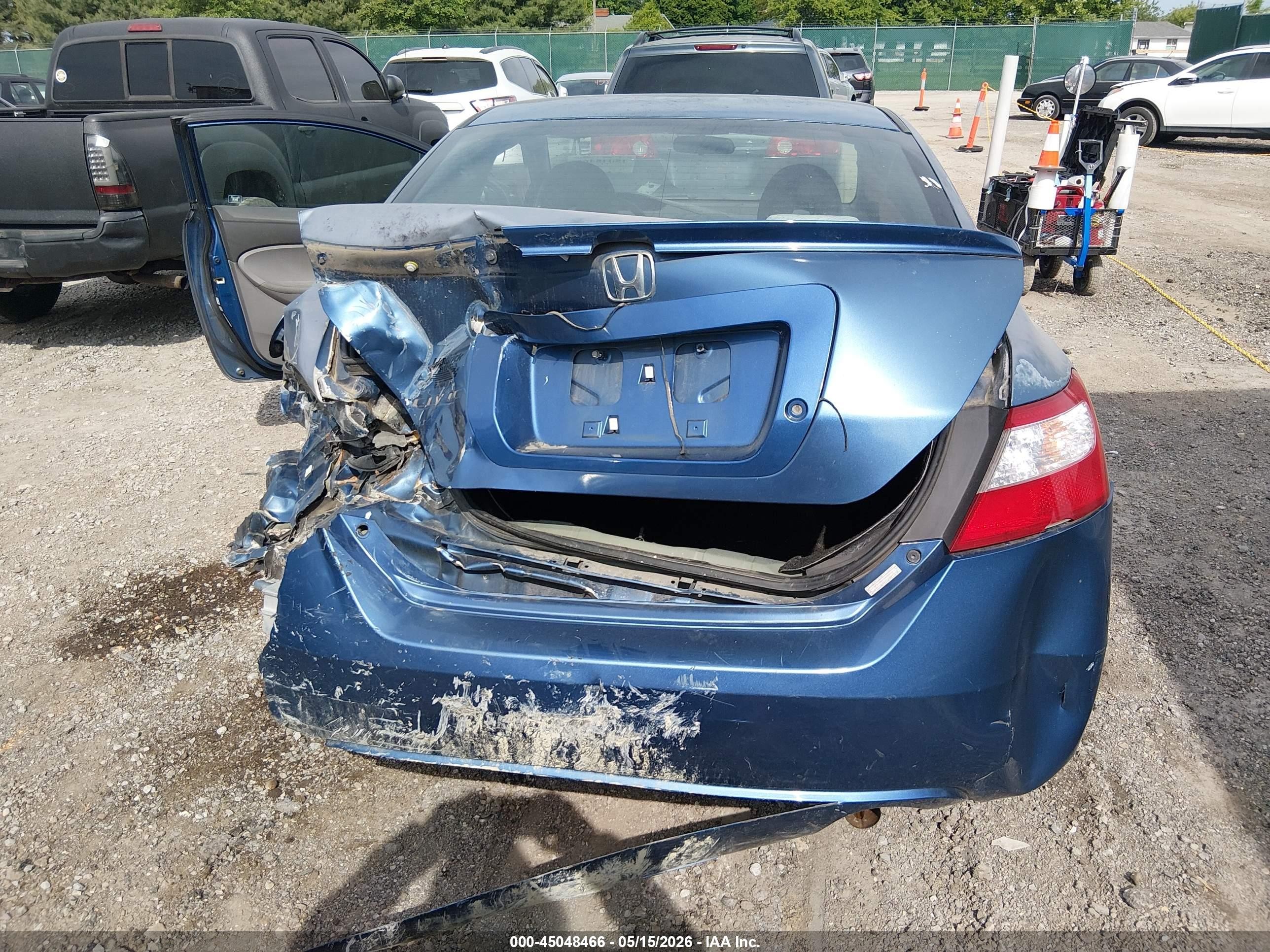 2008 Honda Civic Lx Blue vin: 2HGFG126X8H552031