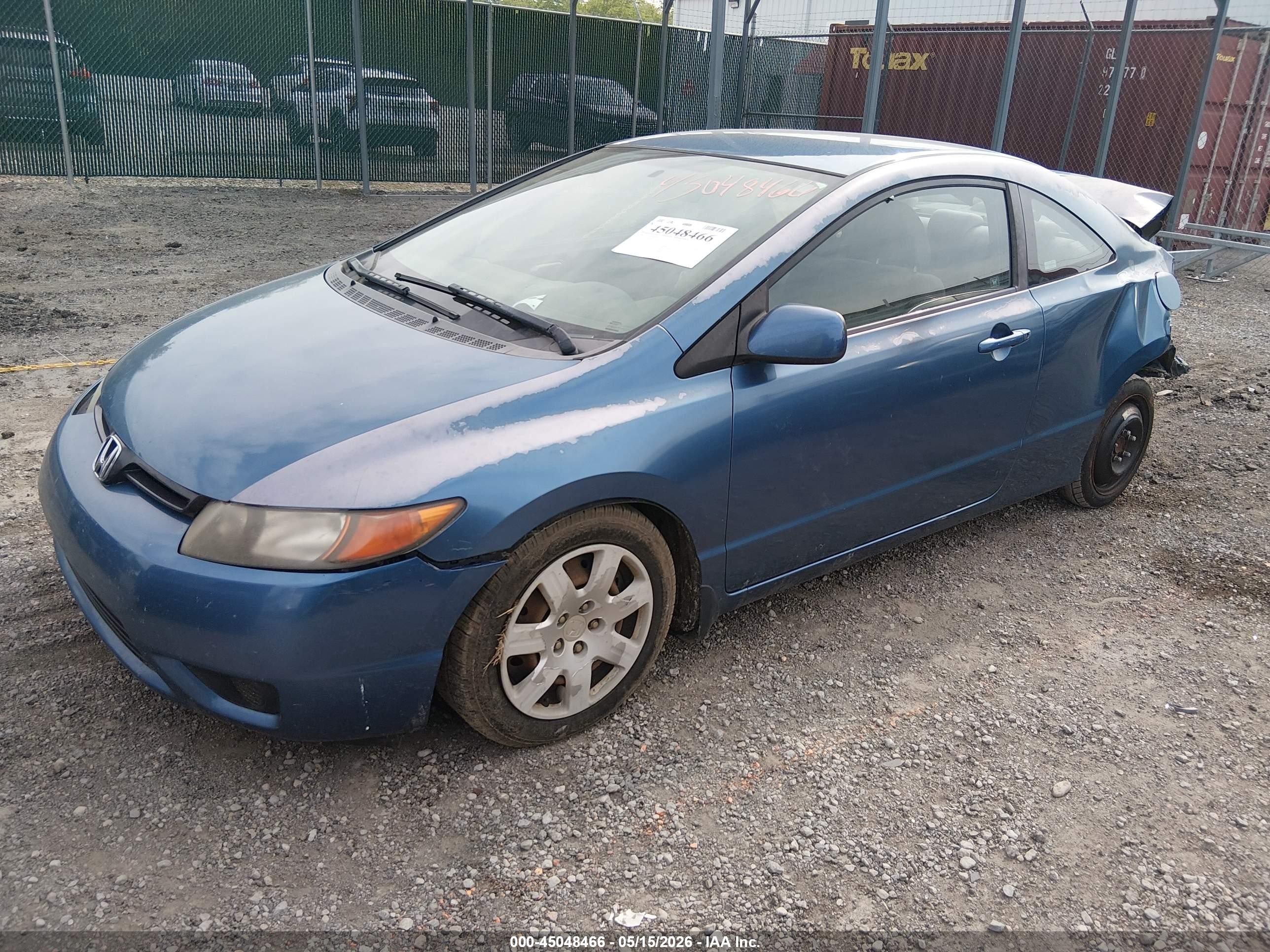 2008 Honda Civic Lx Blue vin: 2HGFG126X8H552031