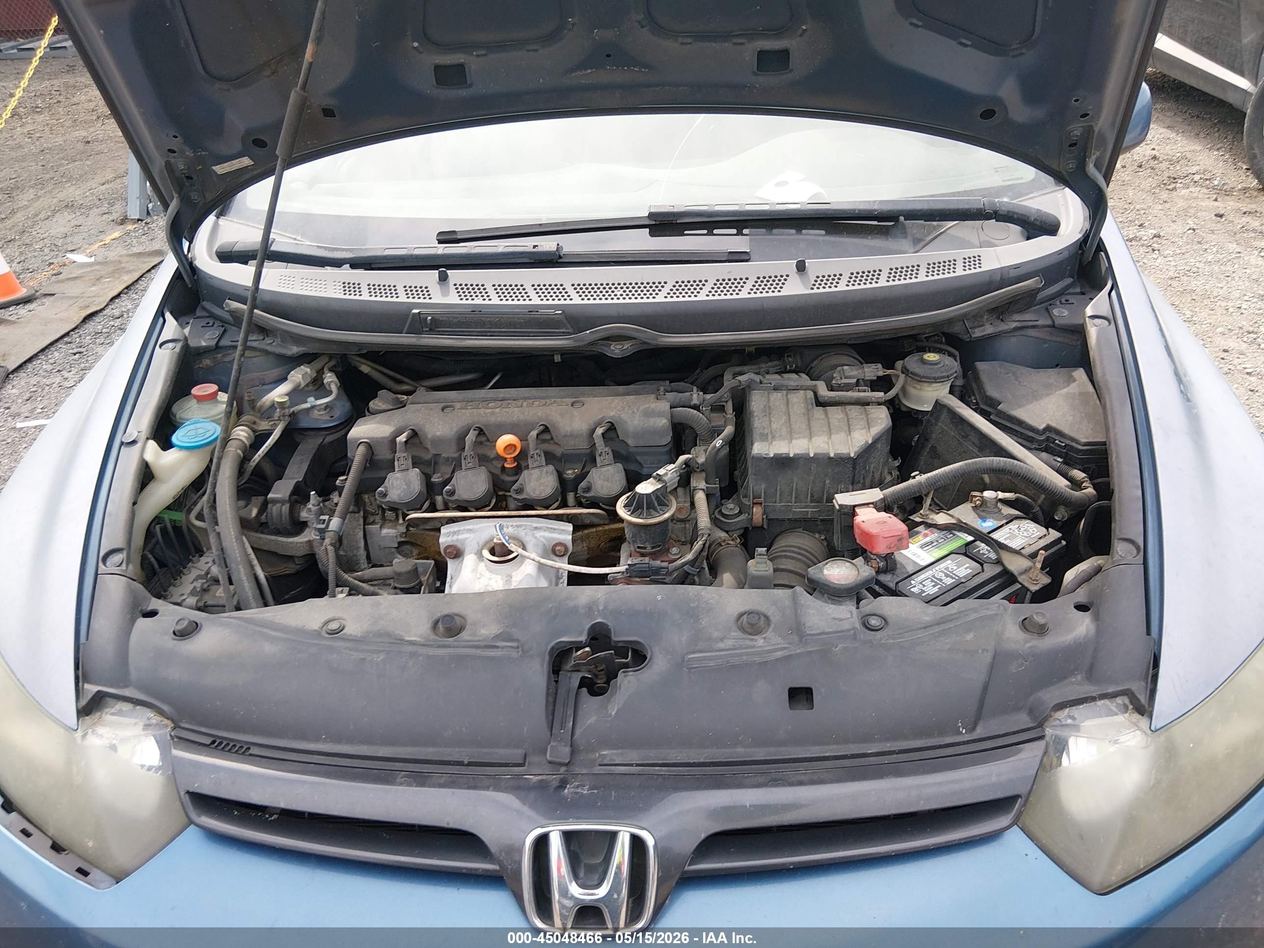 2008 Honda Civic Lx Blue vin: 2HGFG126X8H552031