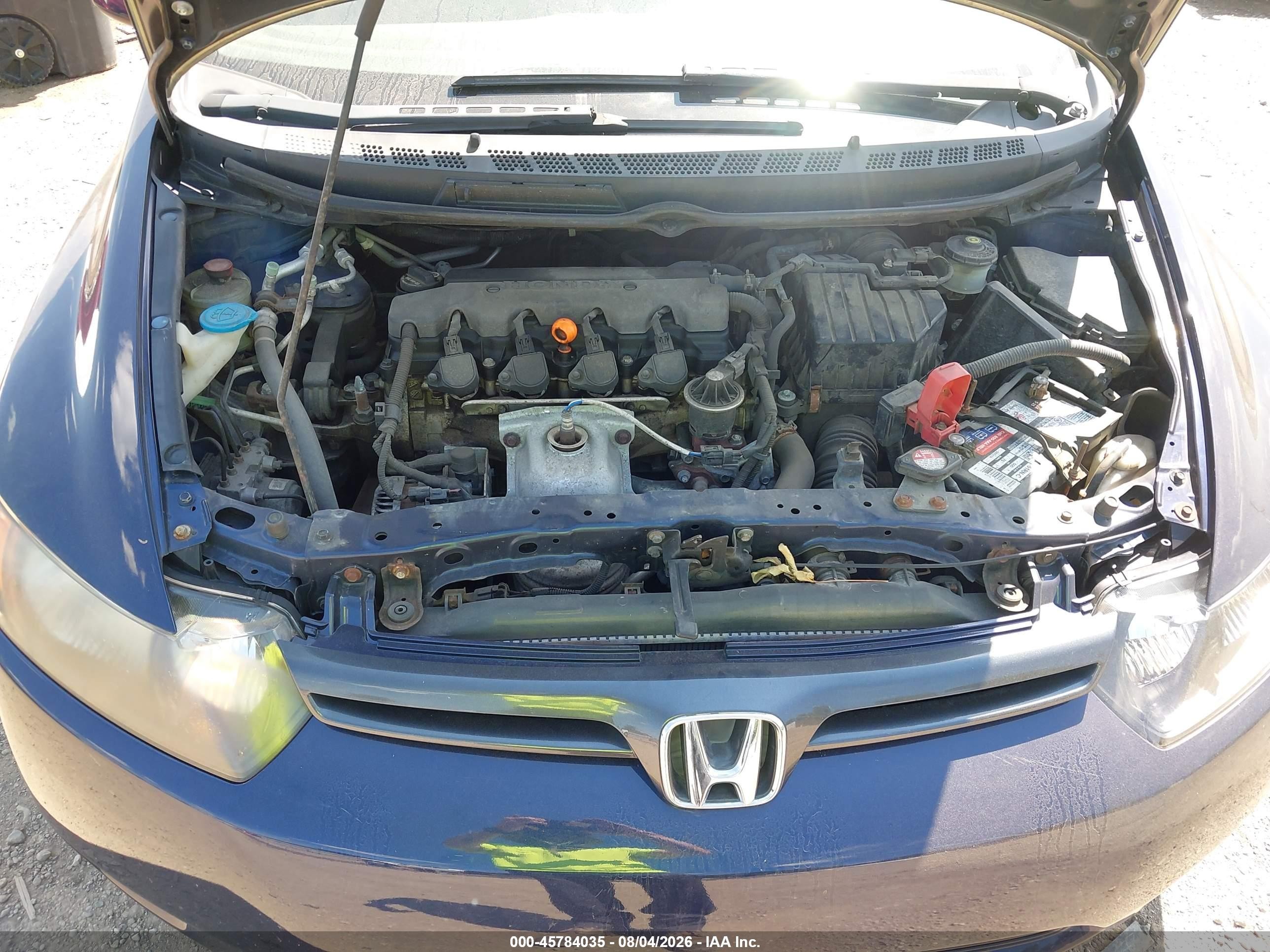 2008 Honda Civic Lx Blue vin: 2HGFG126X8H555012