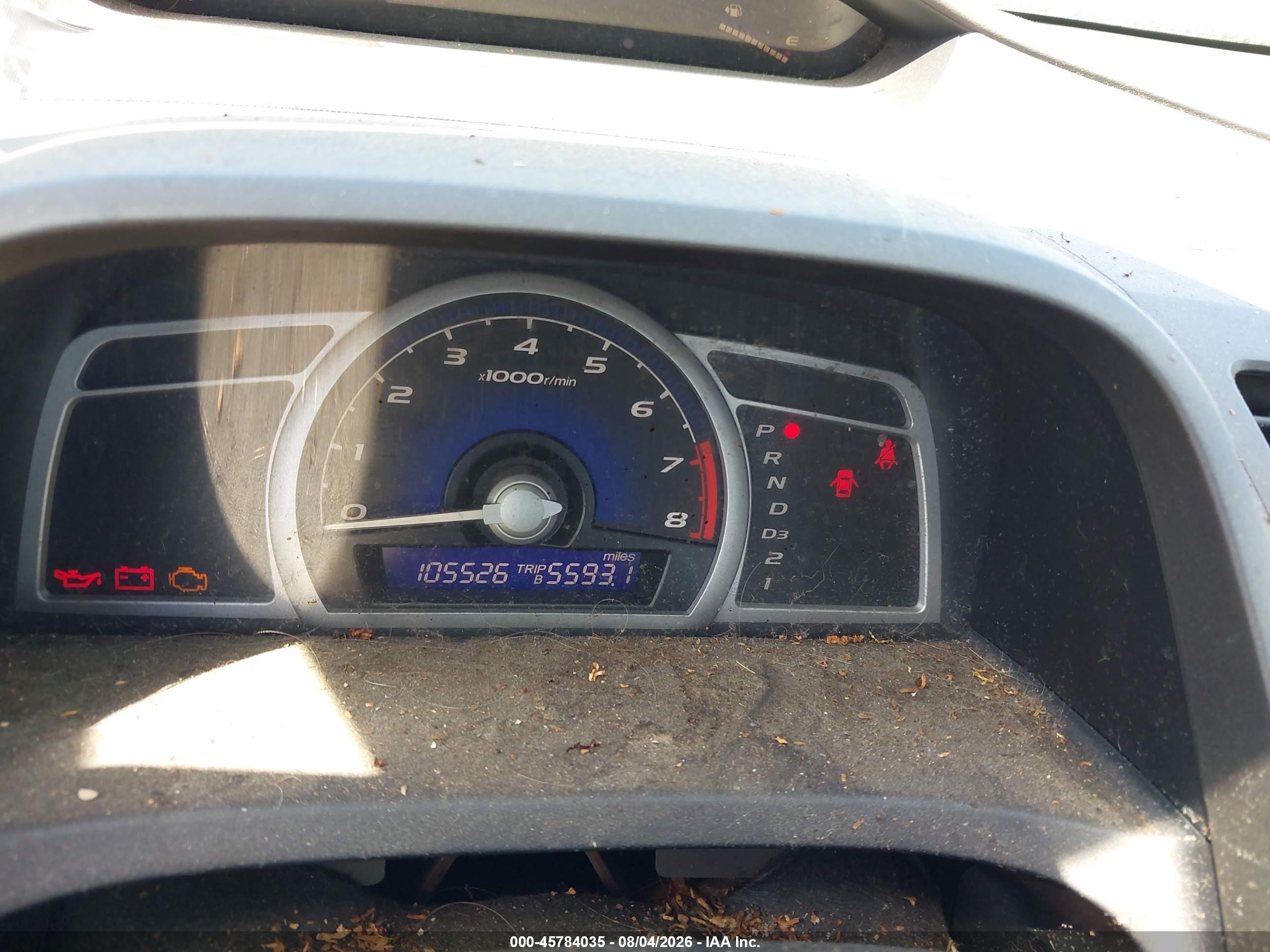2008 Honda Civic Lx Blue vin: 2HGFG126X8H555012