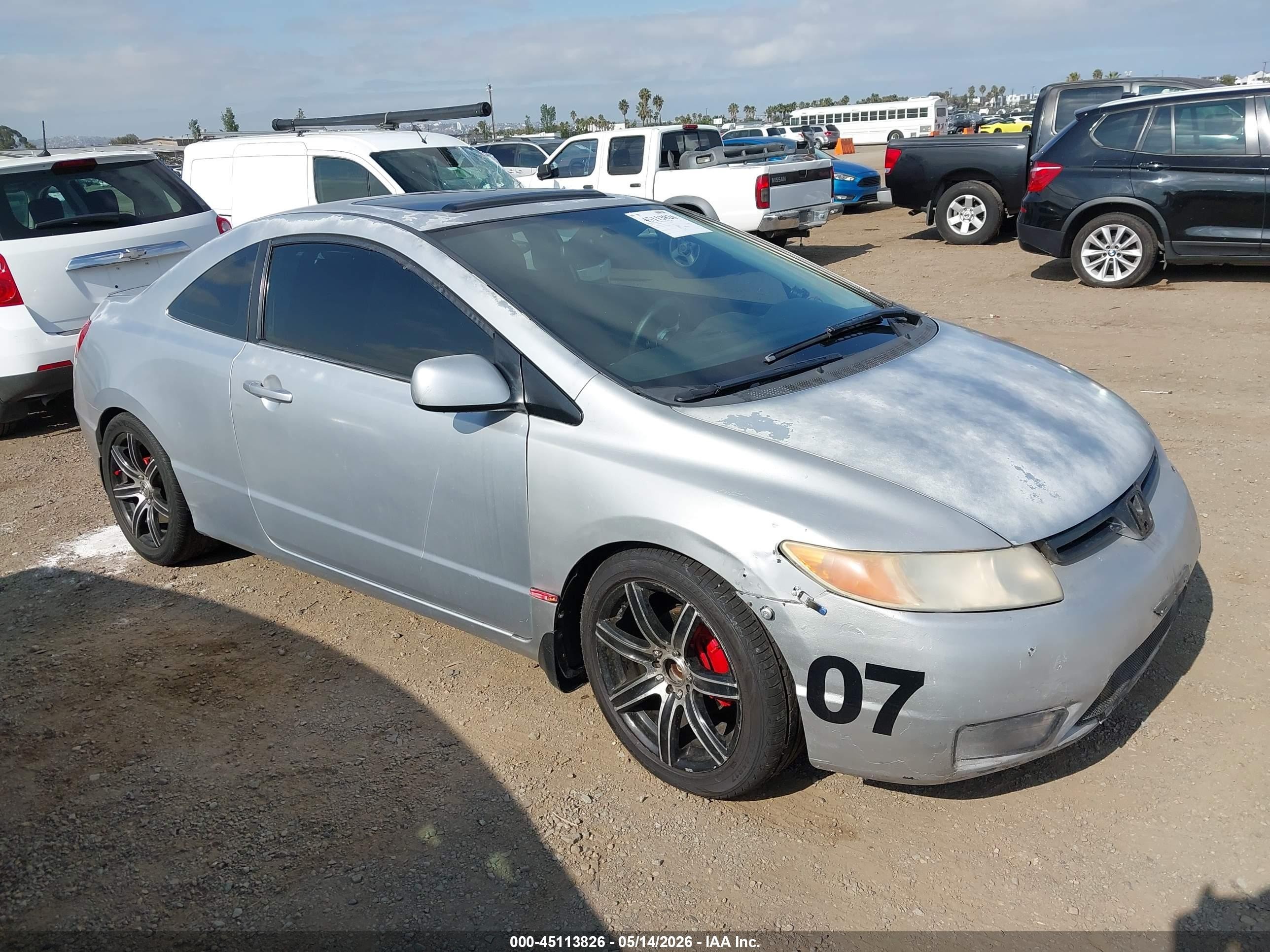2007 Honda Civic Ex Silver vin: 2HGFG12807H519247