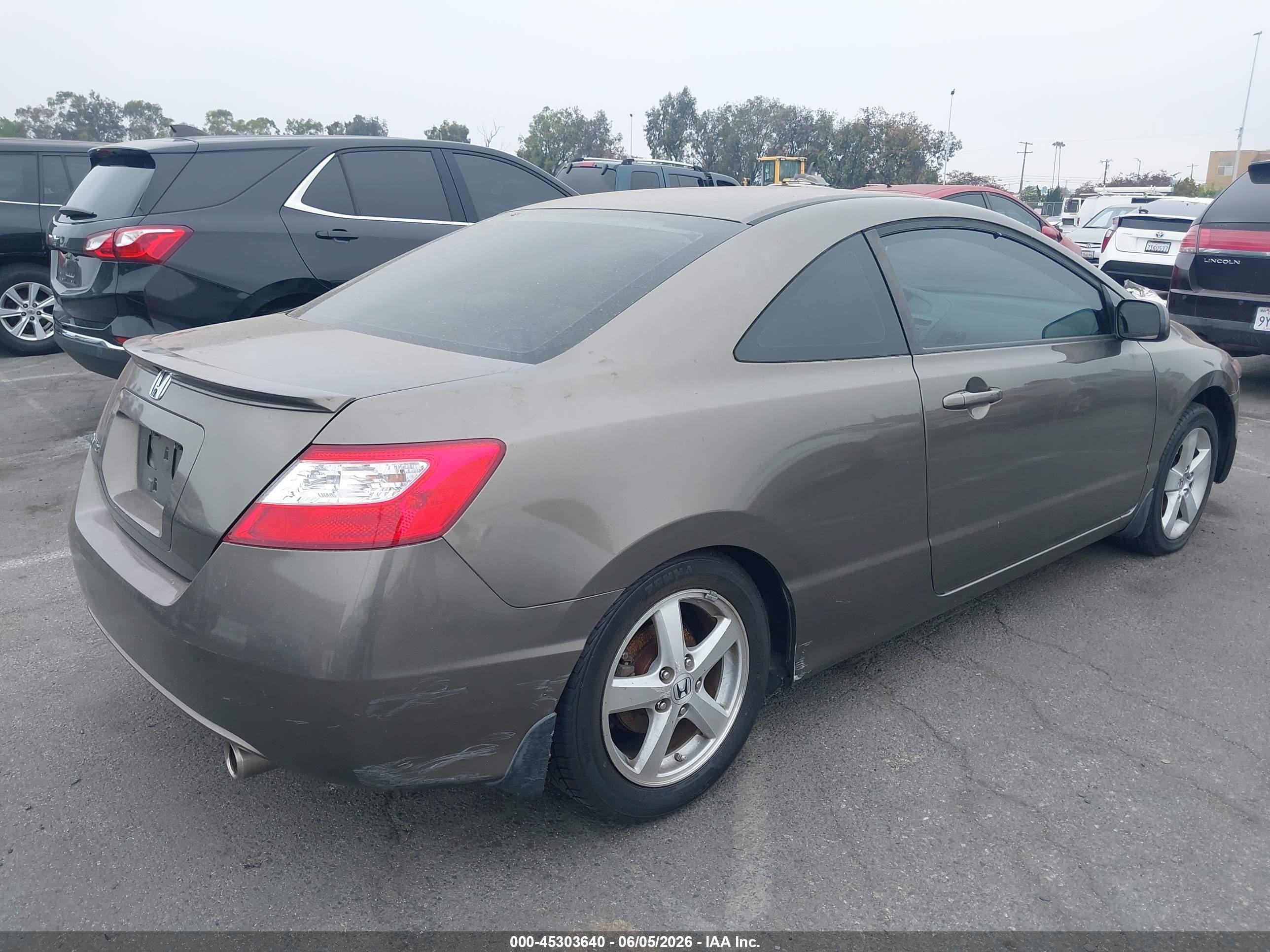 2008 Honda Civic Ex Gray vin: 2HGFG12808H509951