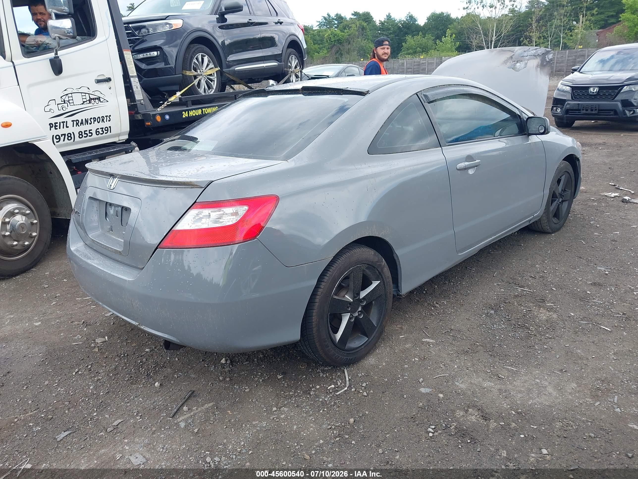 2008 Honda Civic Ex Gray vin: 2HGFG12808H580468
