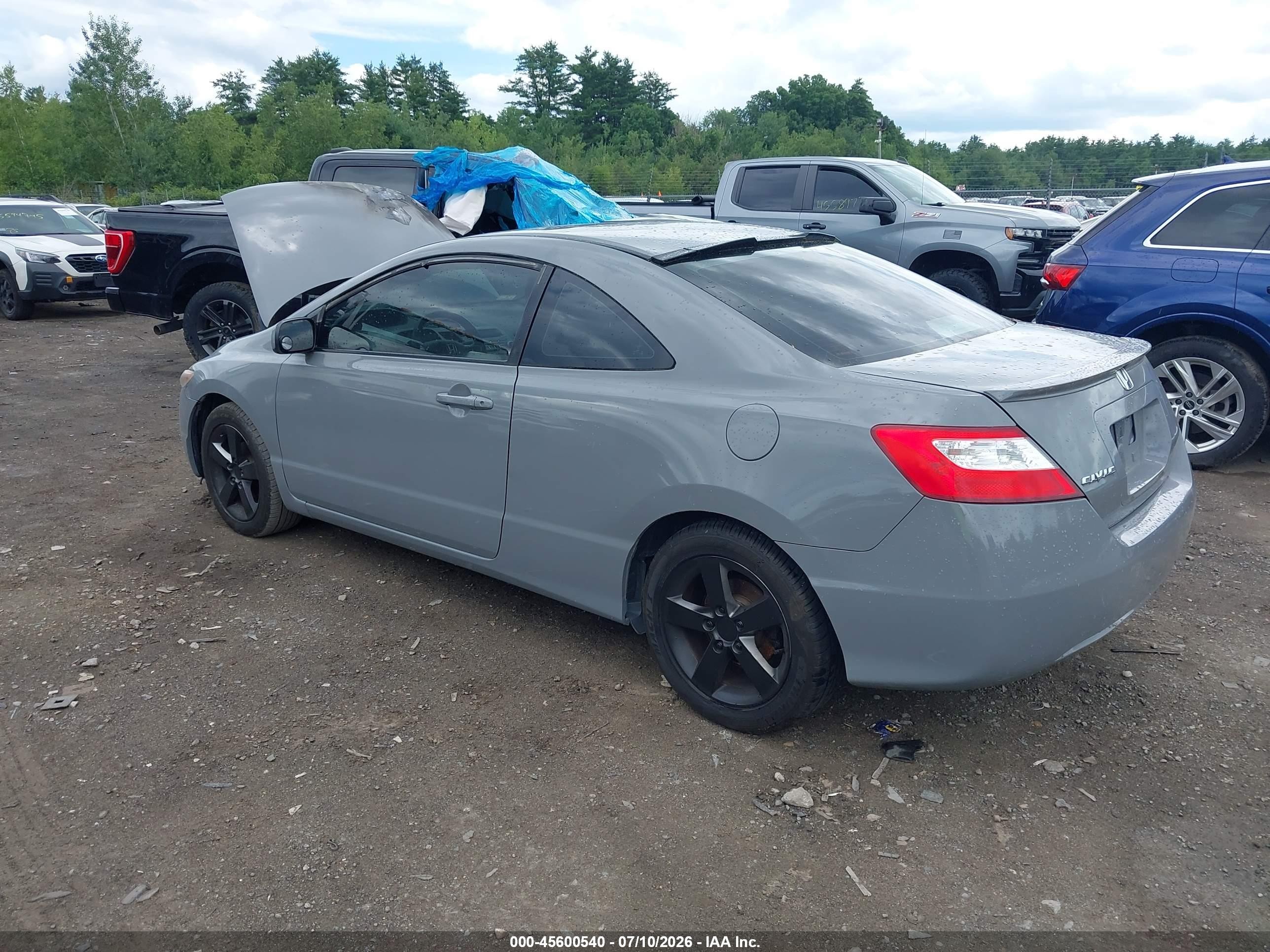 2008 Honda Civic Ex Gray vin: 2HGFG12808H580468